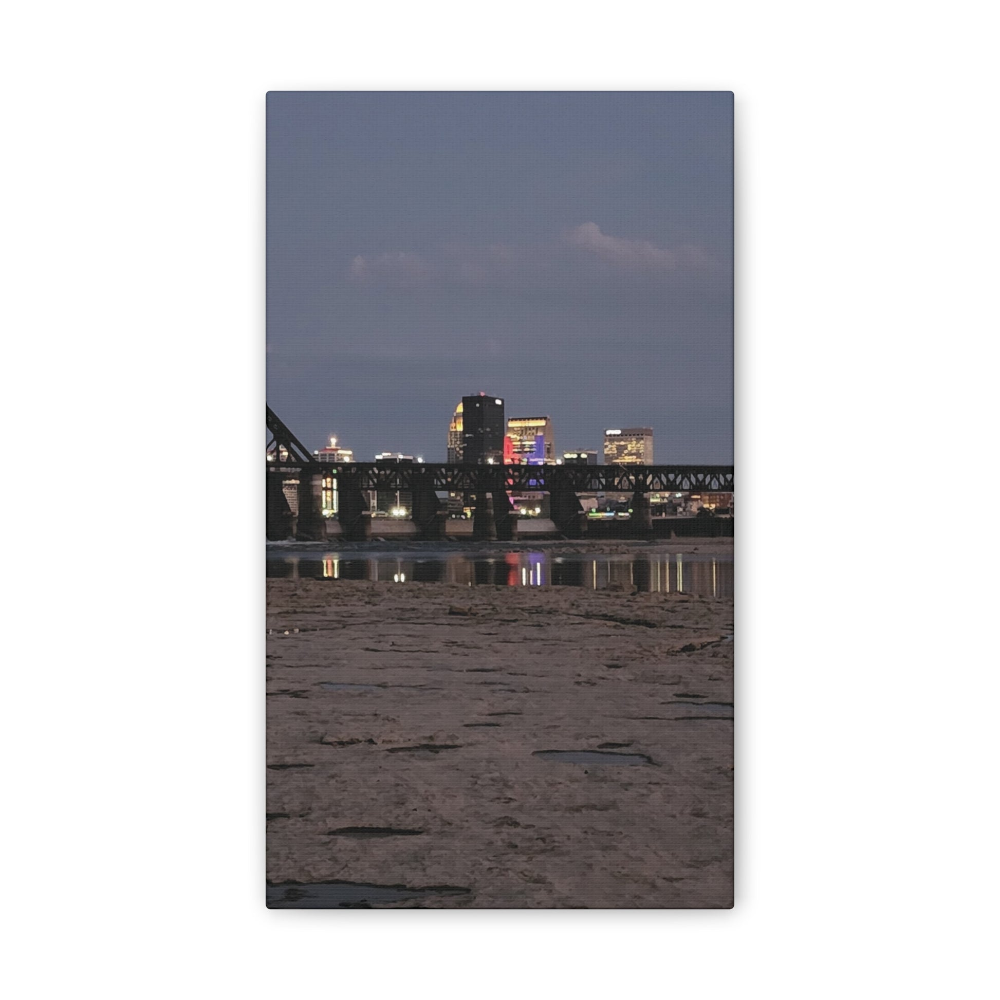 Urban Nightscape Canvas Art, Modern Wall Decor, Cityscape Print, Home Aesthetic, Living Room Artwork