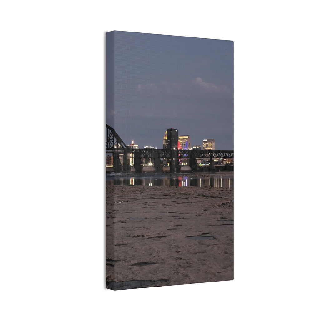 Urban Nightscape Canvas Art, Modern Wall Decor, Cityscape Print, Home Aesthetic, Living Room Artwork