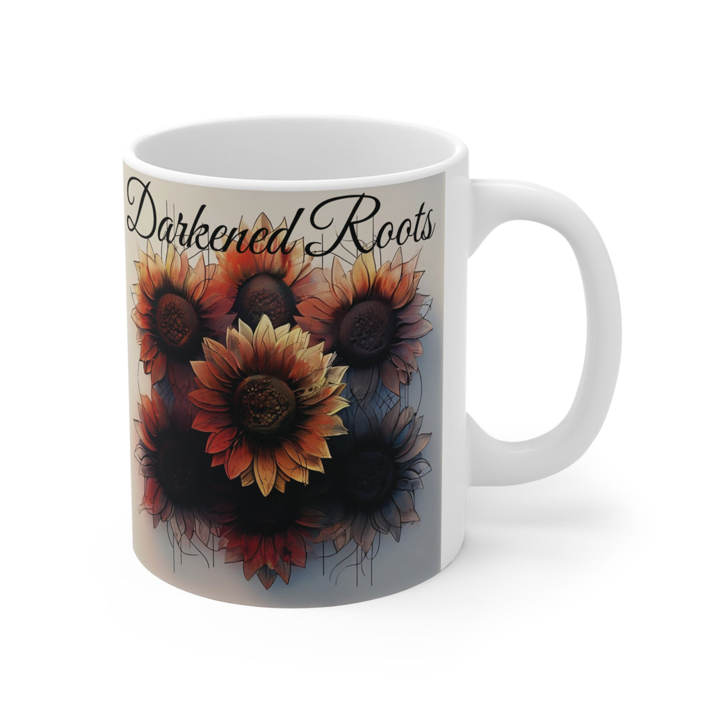 Sunflower Roots Mug | Darkened Roots Coffee Cup, Gift for Nature Lovers, Farmhouse Decor, Flower Mug, Eco-Friendly Kitchenware