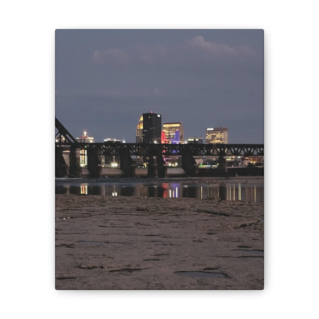Urban Nightscape Canvas Art, Modern Wall Decor, Cityscape Print, Home Aesthetic, Living Room Artwork