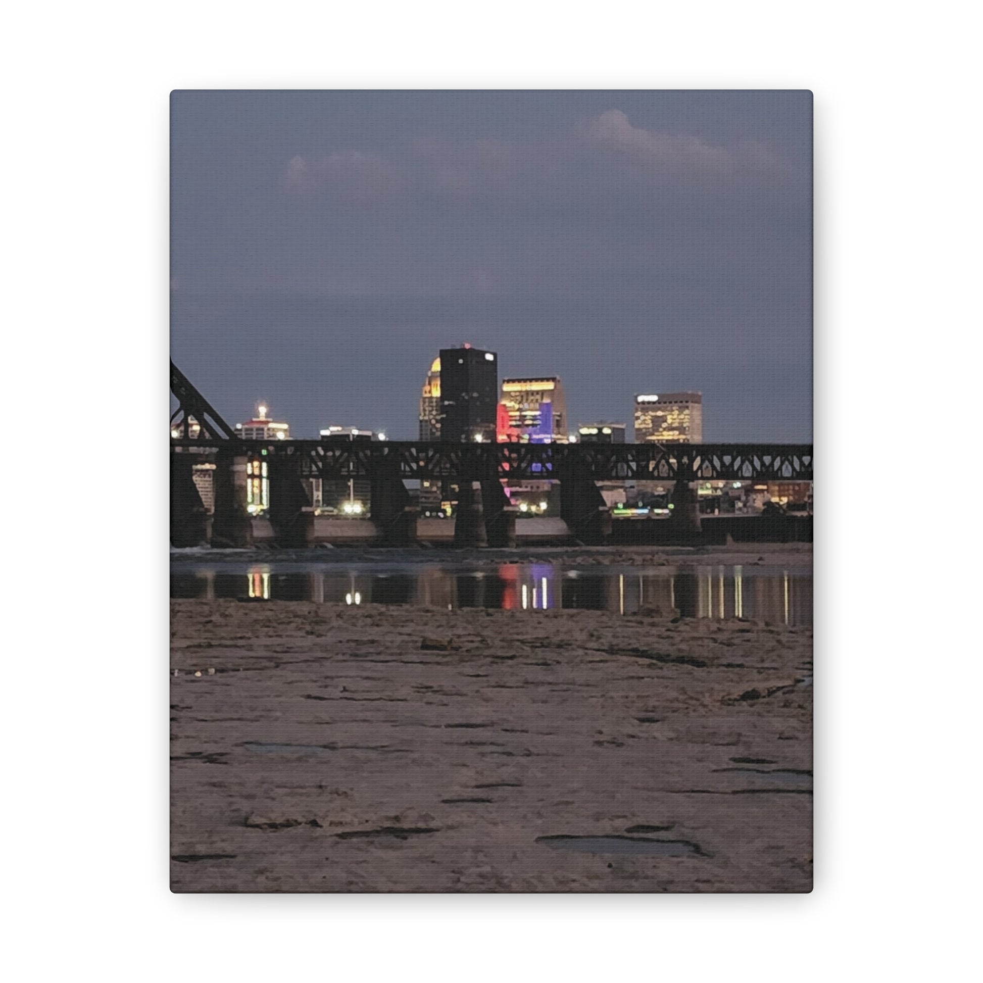 Urban Nightscape Canvas Art, Modern Wall Decor, Cityscape Print, Home Aesthetic, Living Room Artwork