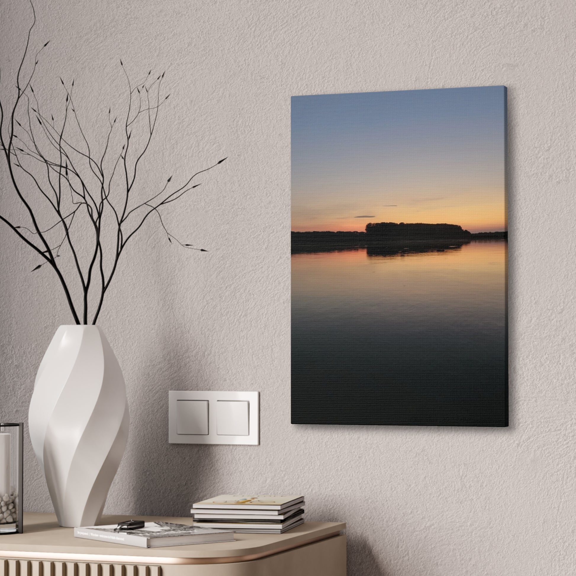 Serene Landscape Canvas Print, Wall Art for Home Decor, Gift for Nature Lovers, Art for Relaxation, Sunset Scene