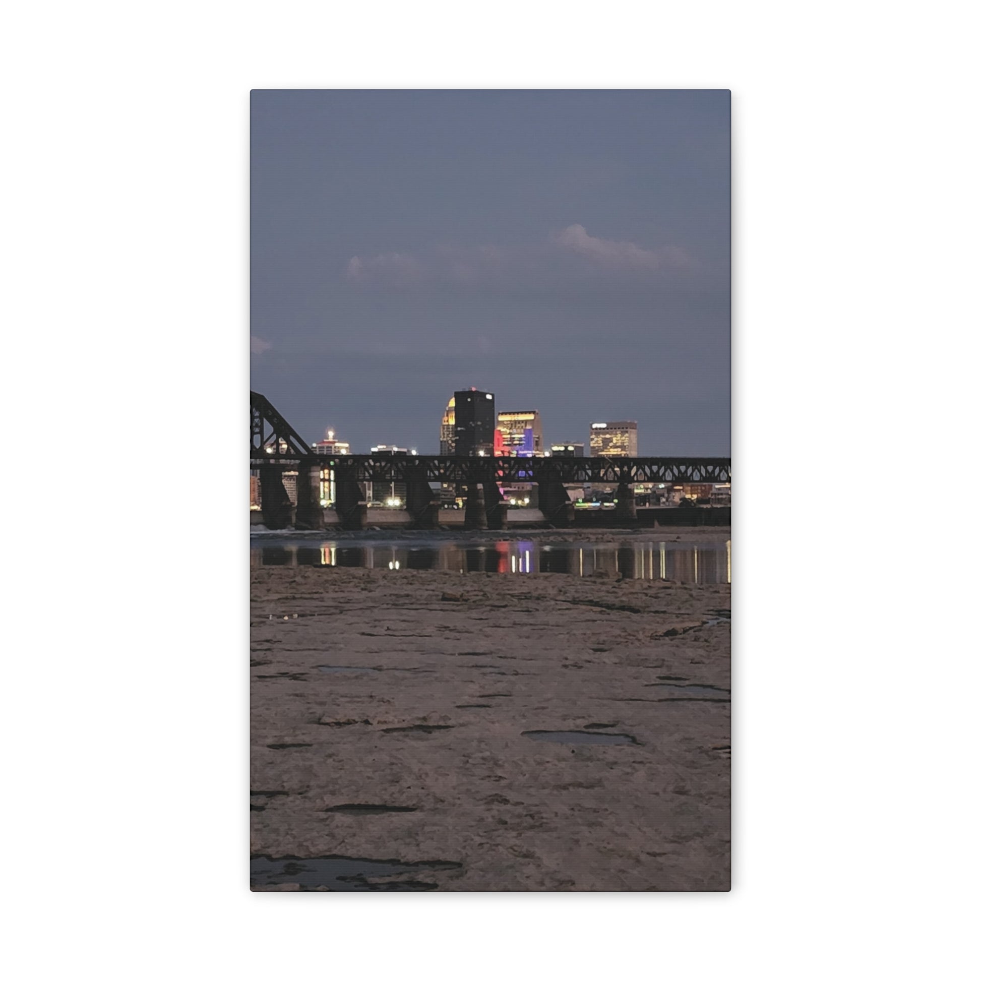Urban Nightscape Canvas Art, Modern Wall Decor, Cityscape Print, Home Aesthetic, Living Room Artwork