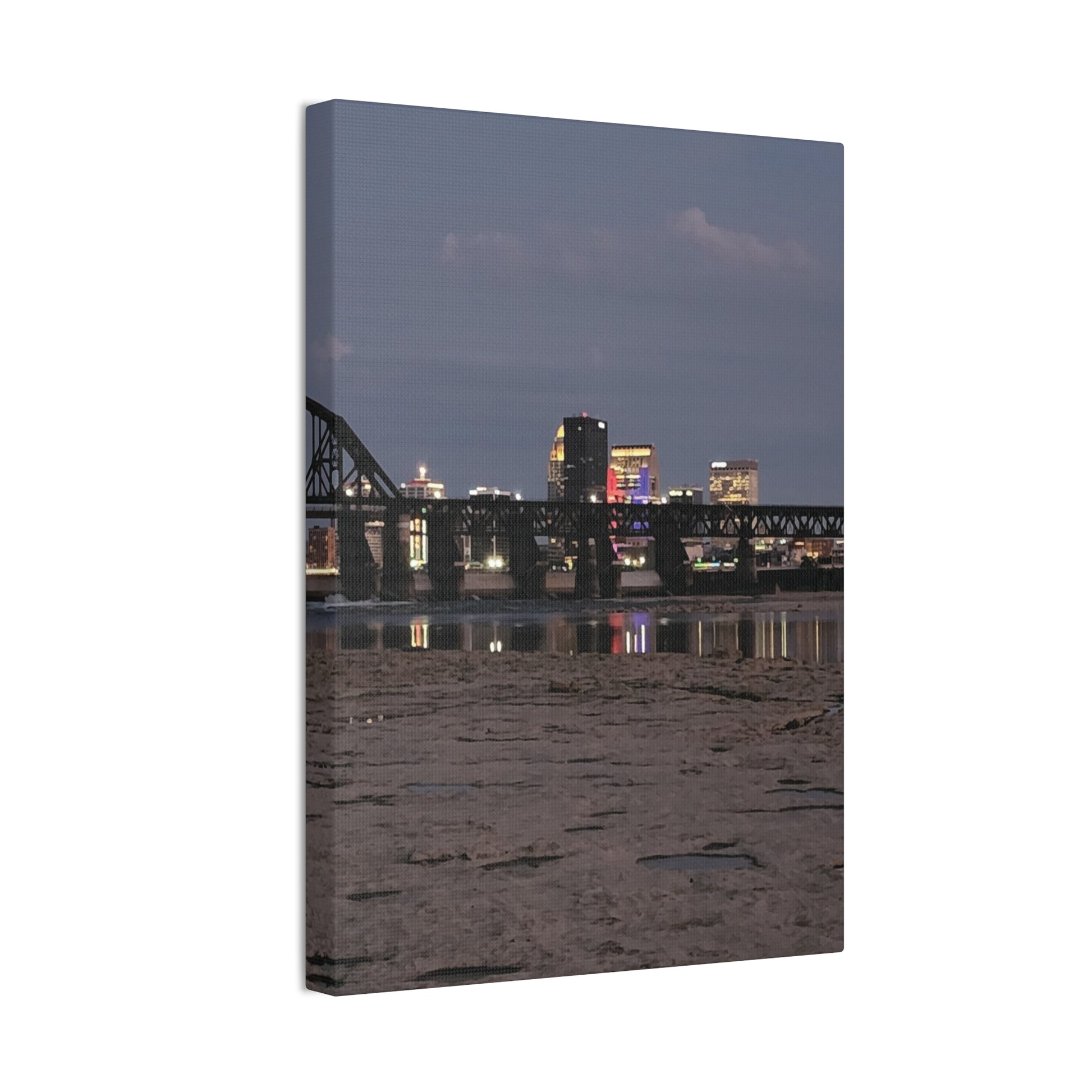 Urban Nightscape Canvas Art, Modern Wall Decor, Cityscape Print, Home Aesthetic, Living Room Artwork
