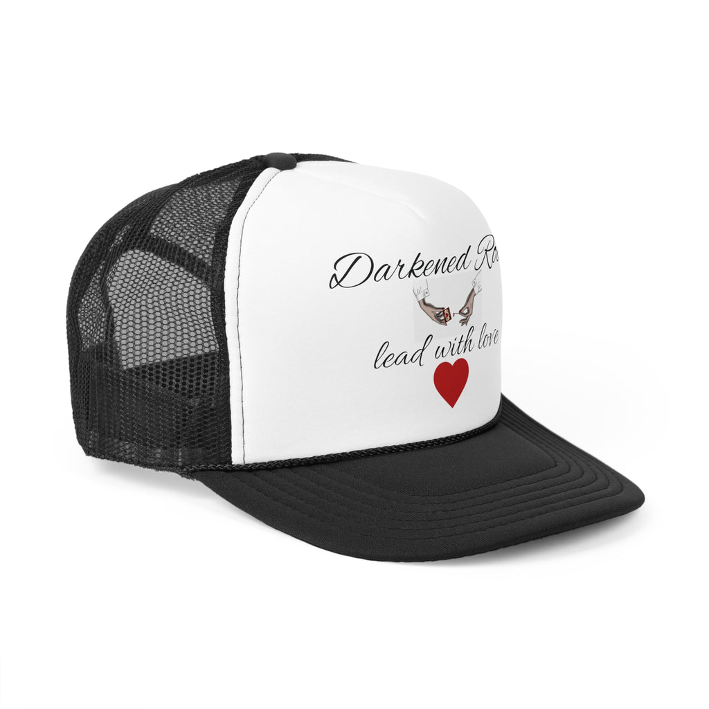Trucker Cap - Darkened Roots Lead with Love, Unisex Adjustable Hat for Outdoor, Gifts for Nature Lovers, Casual Summer Accessory