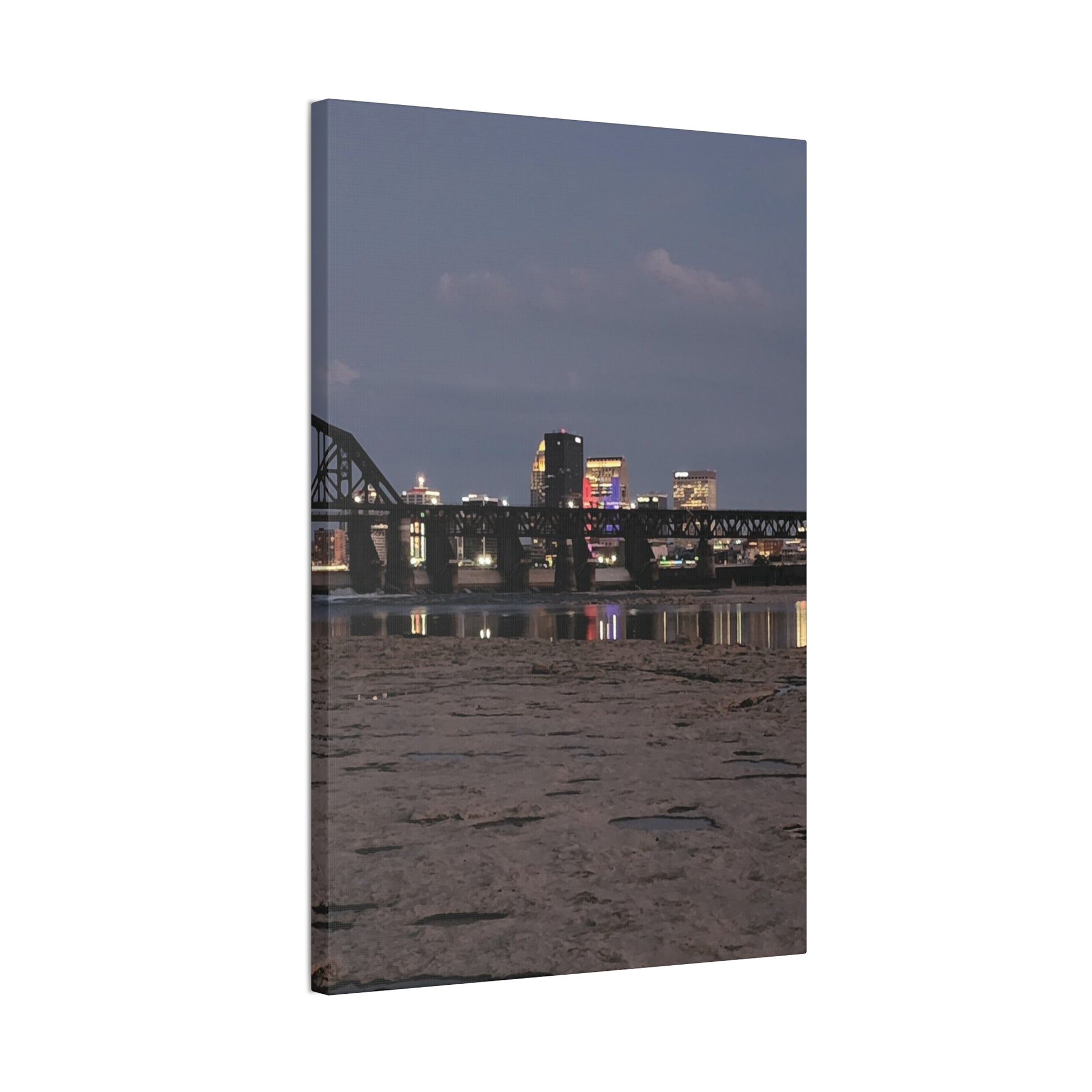 Urban Nightscape Canvas Art, Modern Wall Decor, Cityscape Print, Home Aesthetic, Living Room Artwork