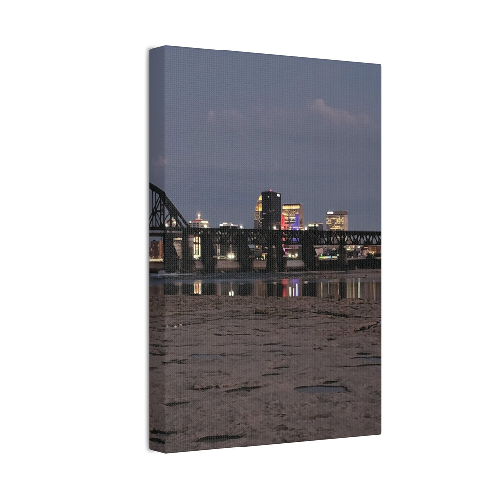 Urban Nightscape Canvas Art, Modern Wall Decor, Cityscape Print, Home Aesthetic, Living Room Artwork