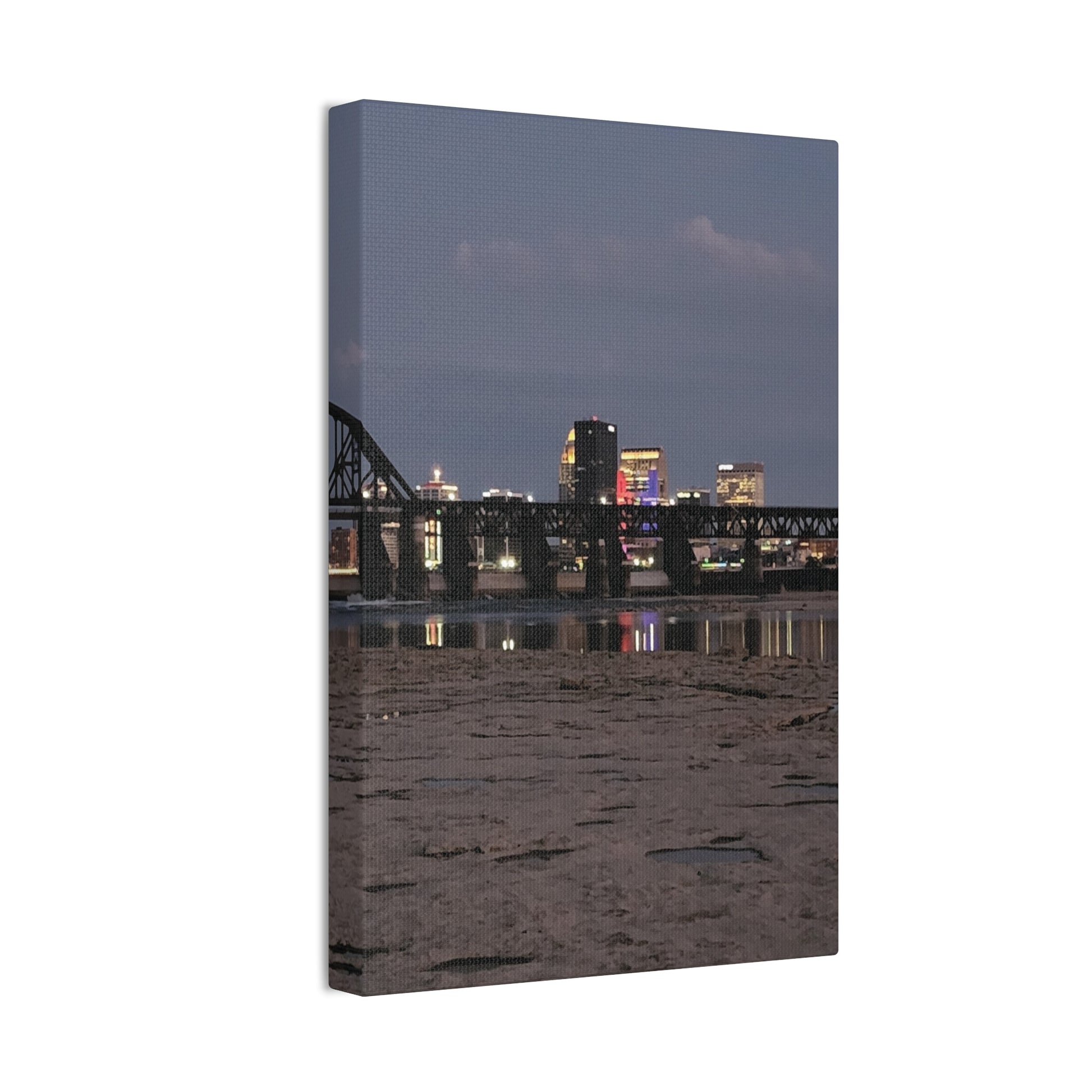 Urban Nightscape Canvas Art, Modern Wall Decor, Cityscape Print, Home Aesthetic, Living Room Artwork