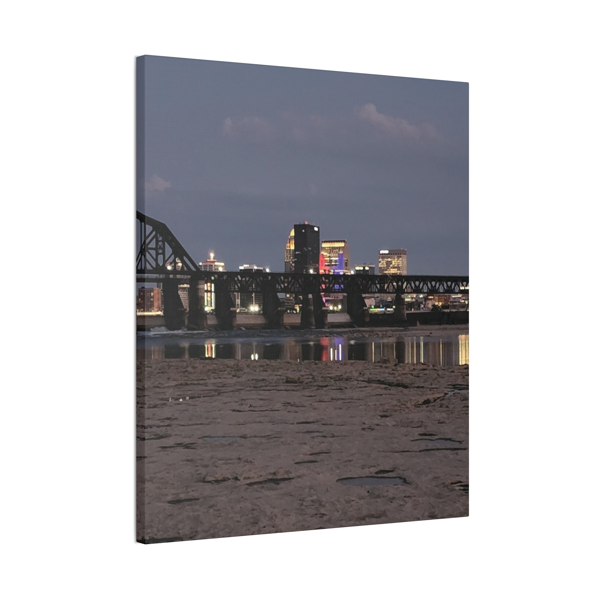Urban Nightscape Canvas Art, Modern Wall Decor, Cityscape Print, Home Aesthetic, Living Room Artwork