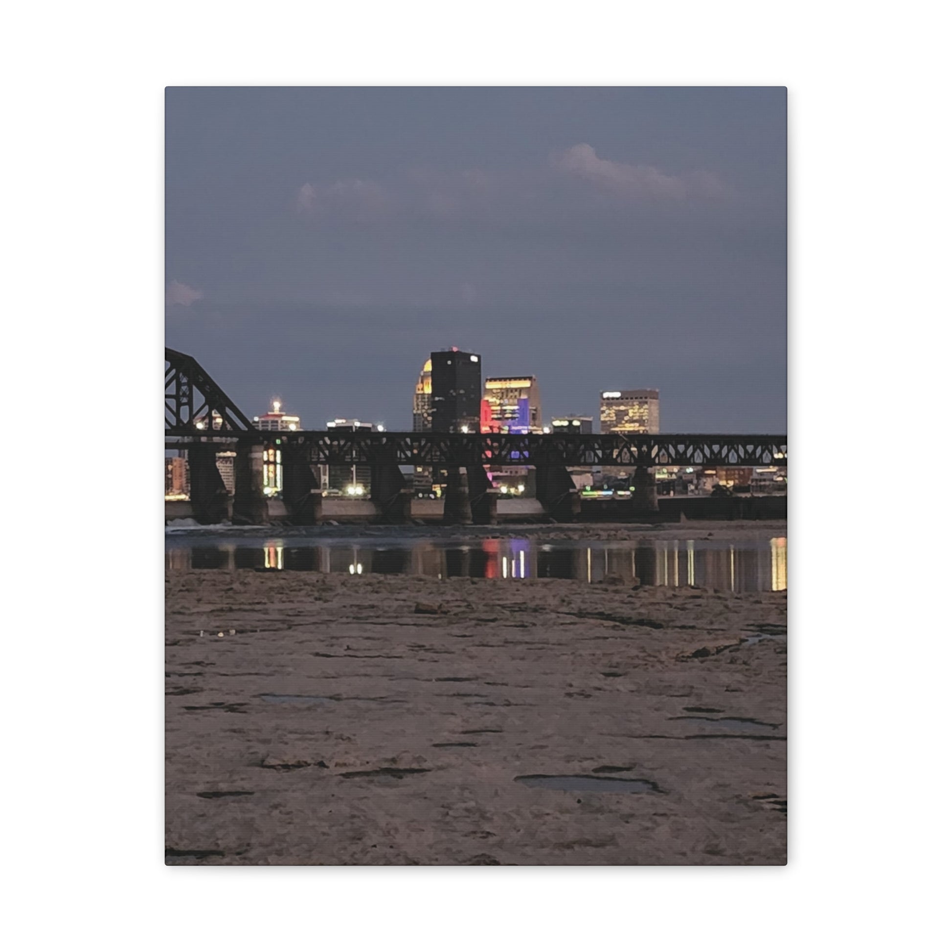 Urban Nightscape Canvas Art, Modern Wall Decor, Cityscape Print, Home Aesthetic, Living Room Artwork