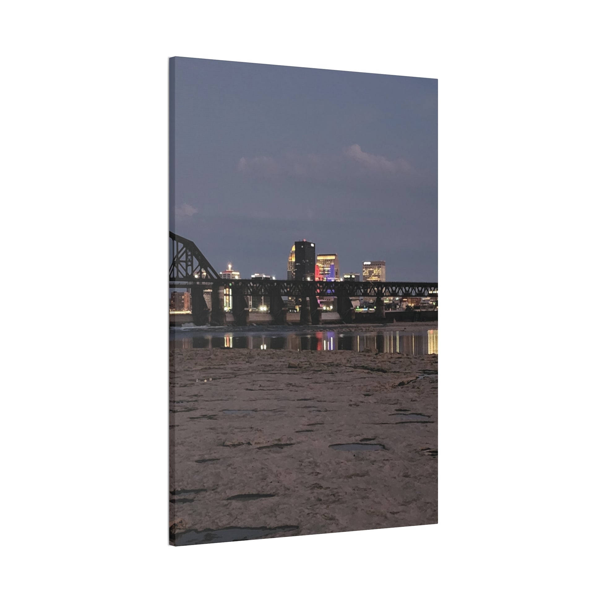 Urban Nightscape Canvas Art, Modern Wall Decor, Cityscape Print, Home Aesthetic, Living Room Artwork