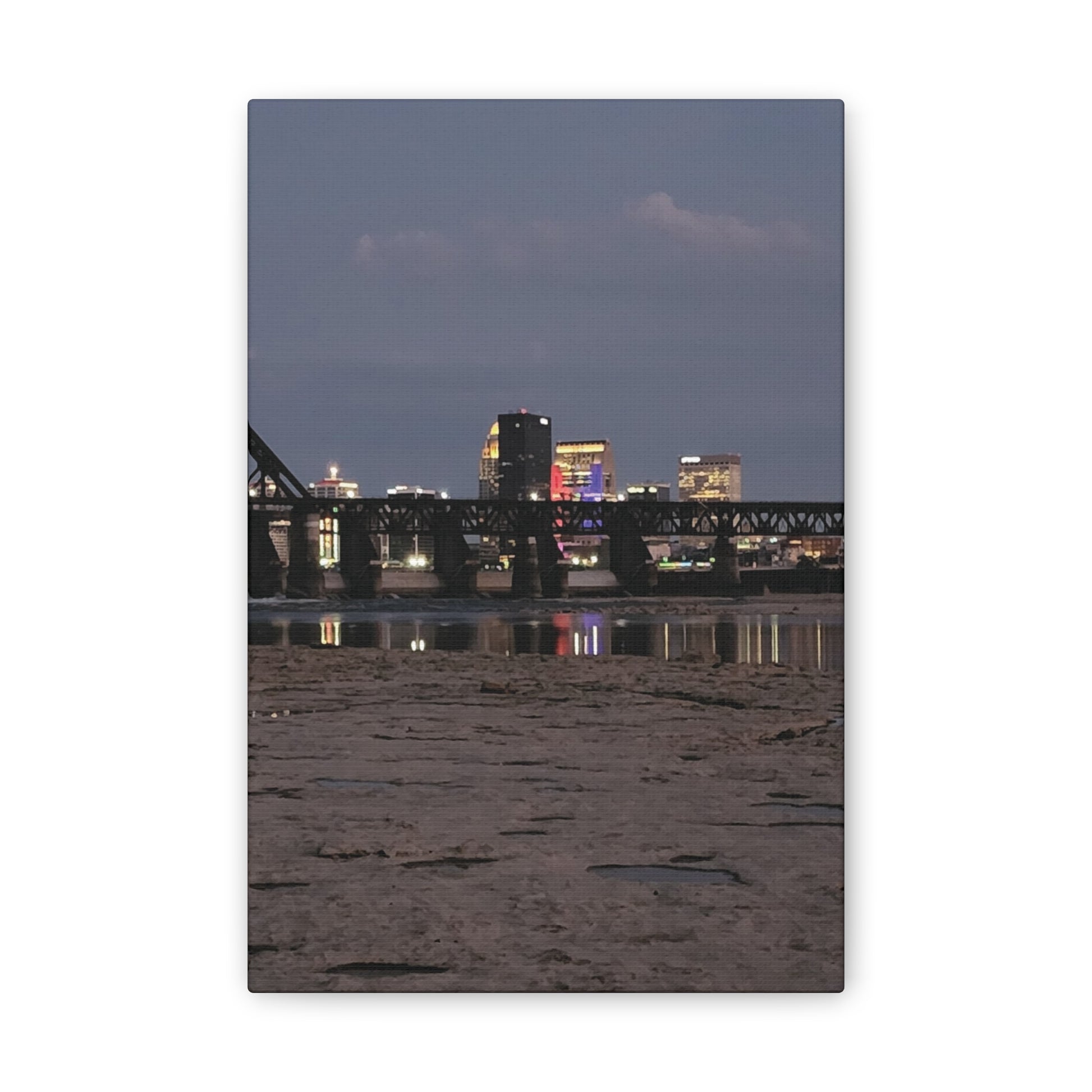 Urban Nightscape Canvas Art, Modern Wall Decor, Cityscape Print, Home Aesthetic, Living Room Artwork