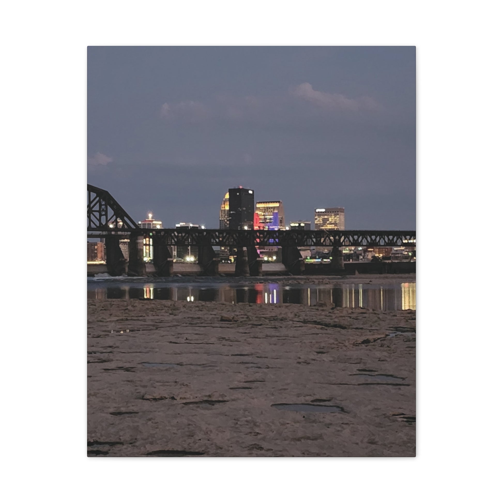 Urban Nightscape Canvas Art, Modern Wall Decor, Cityscape Print, Home Aesthetic, Living Room Artwork