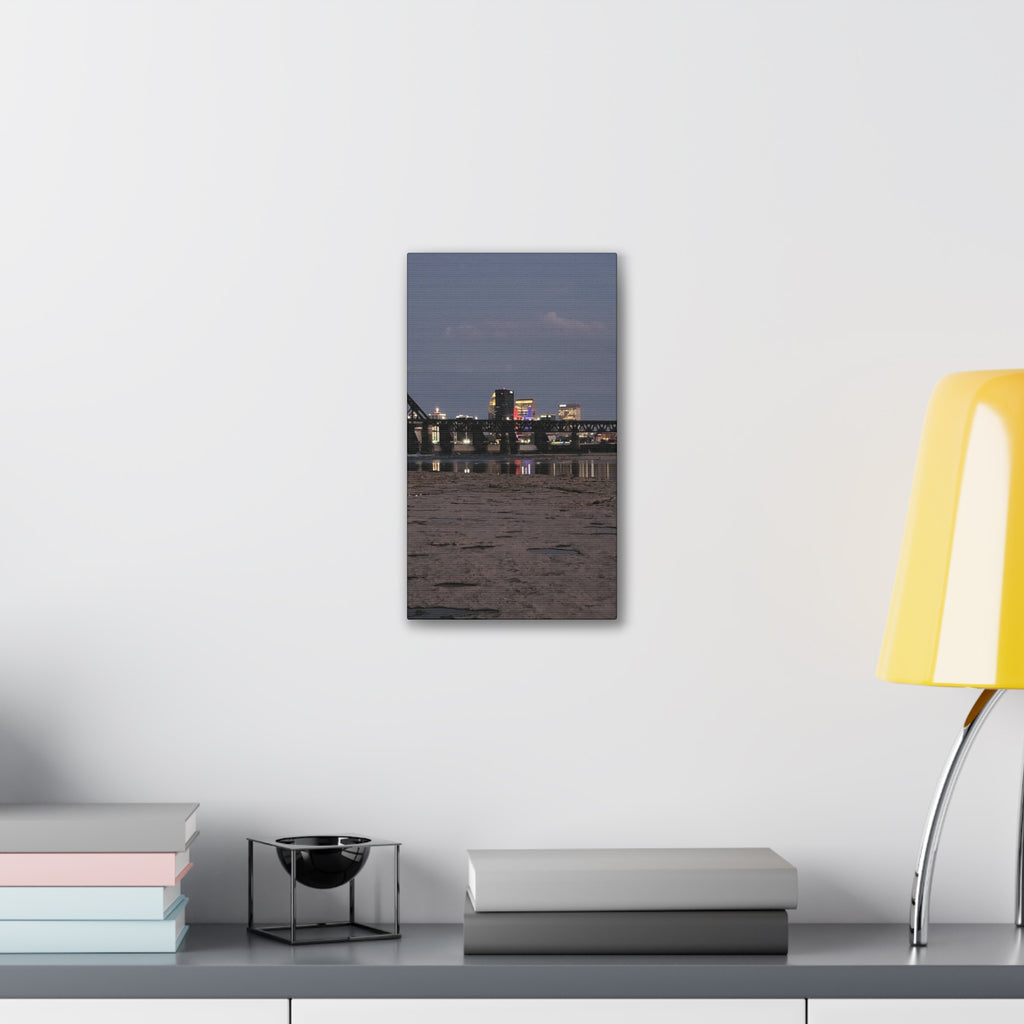 Urban Nightscape Canvas Art, Modern Wall Decor, Cityscape Print, Home Aesthetic, Living Room Artwork