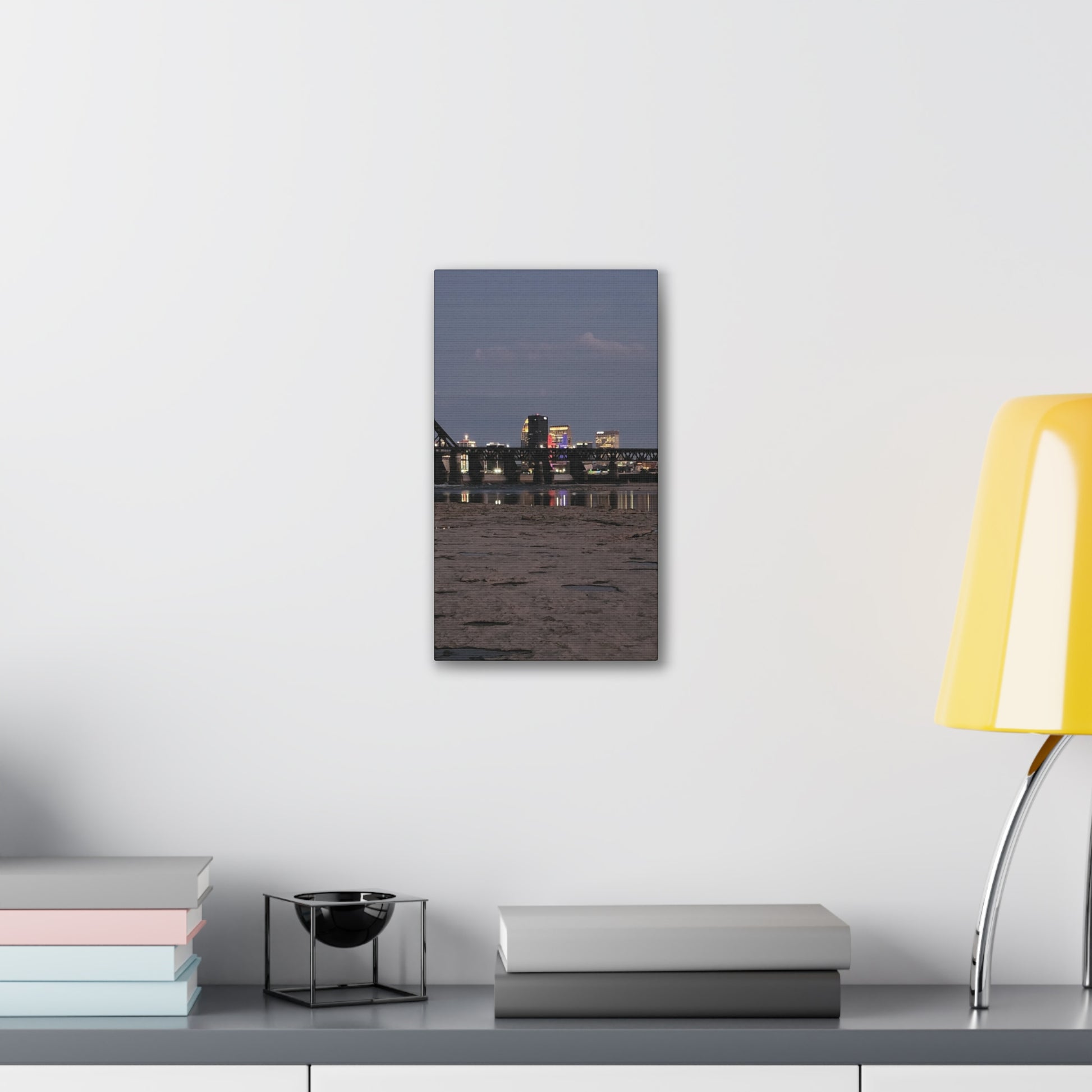 Urban Nightscape Canvas Art, Modern Wall Decor, Cityscape Print, Home Aesthetic, Living Room Artwork
