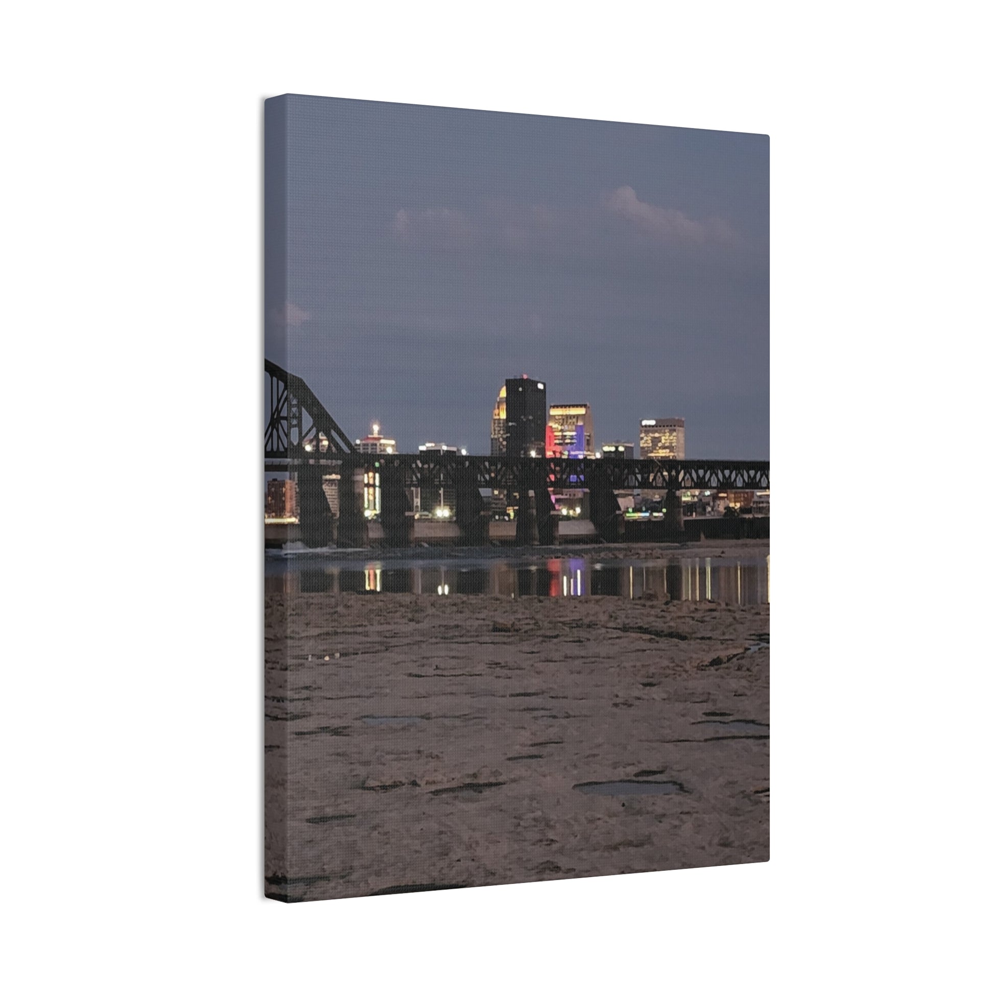 Urban Nightscape Canvas Art, Modern Wall Decor, Cityscape Print, Home Aesthetic, Living Room Artwork