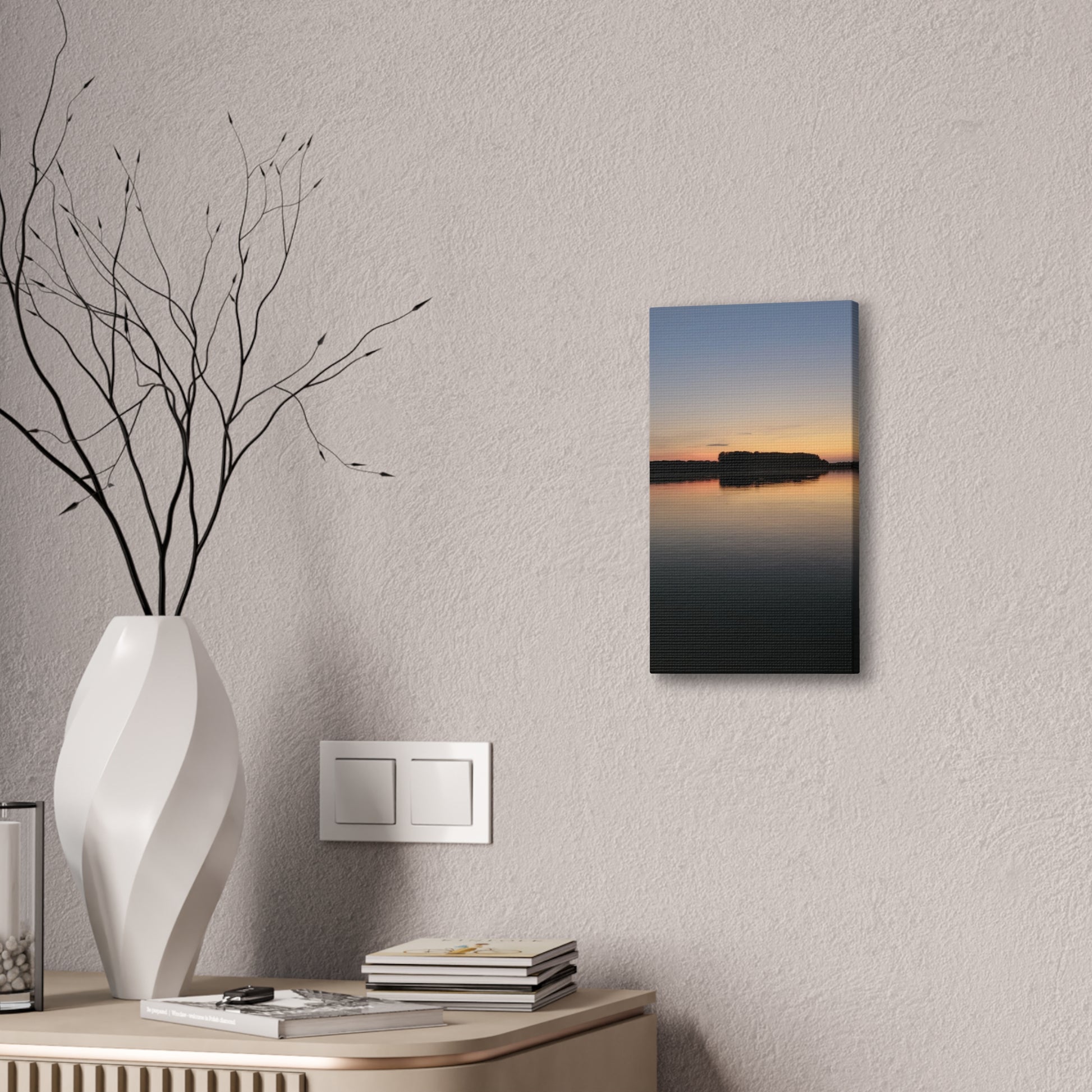 Serene Landscape Canvas Print, Wall Art for Home Decor, Gift for Nature Lovers, Art for Relaxation, Sunset Scene