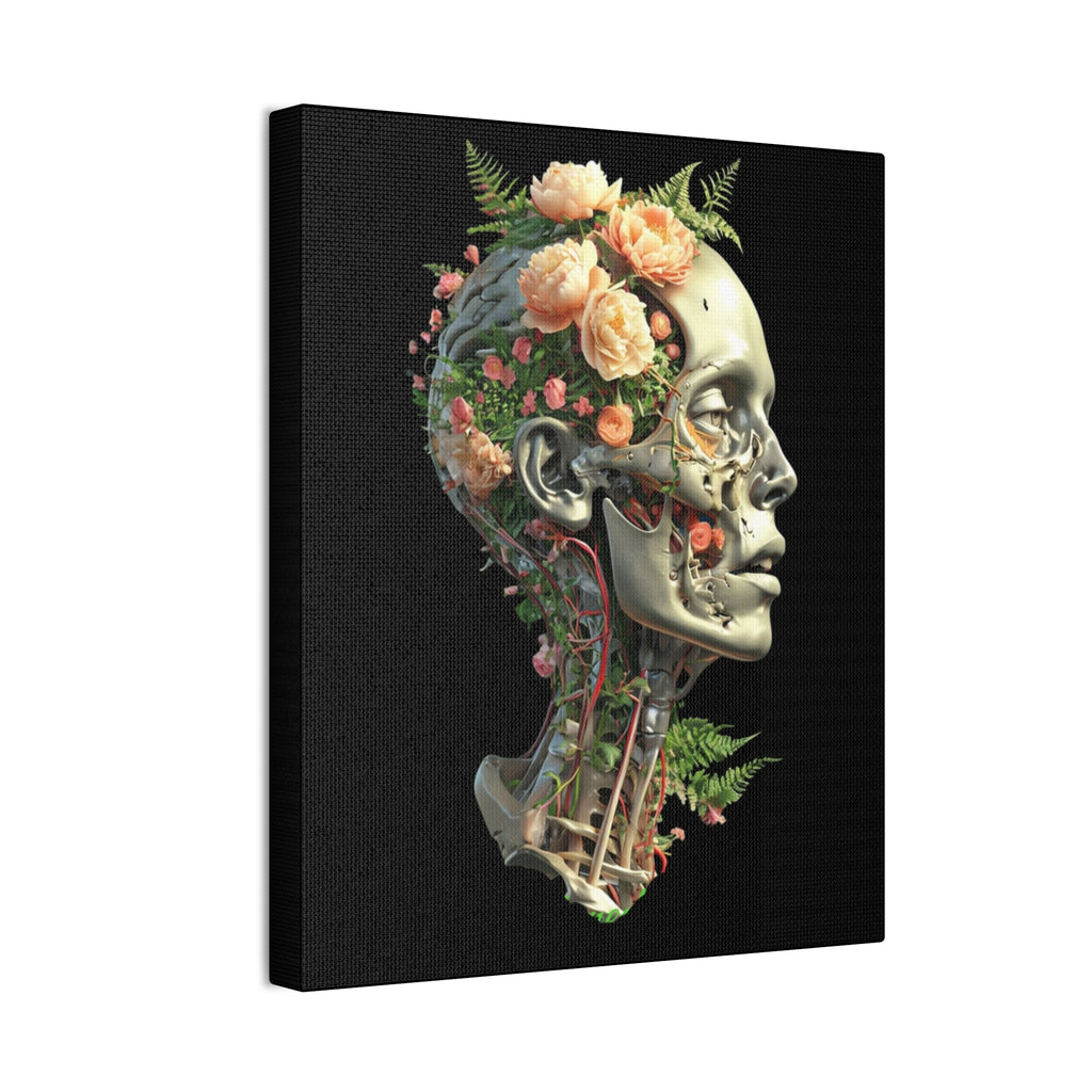 Floral Anatomical Canvas Art, Botanical Skull Print, Home Decor, Gift for Medical Students, Unique Wall Art, Modern Art Decor