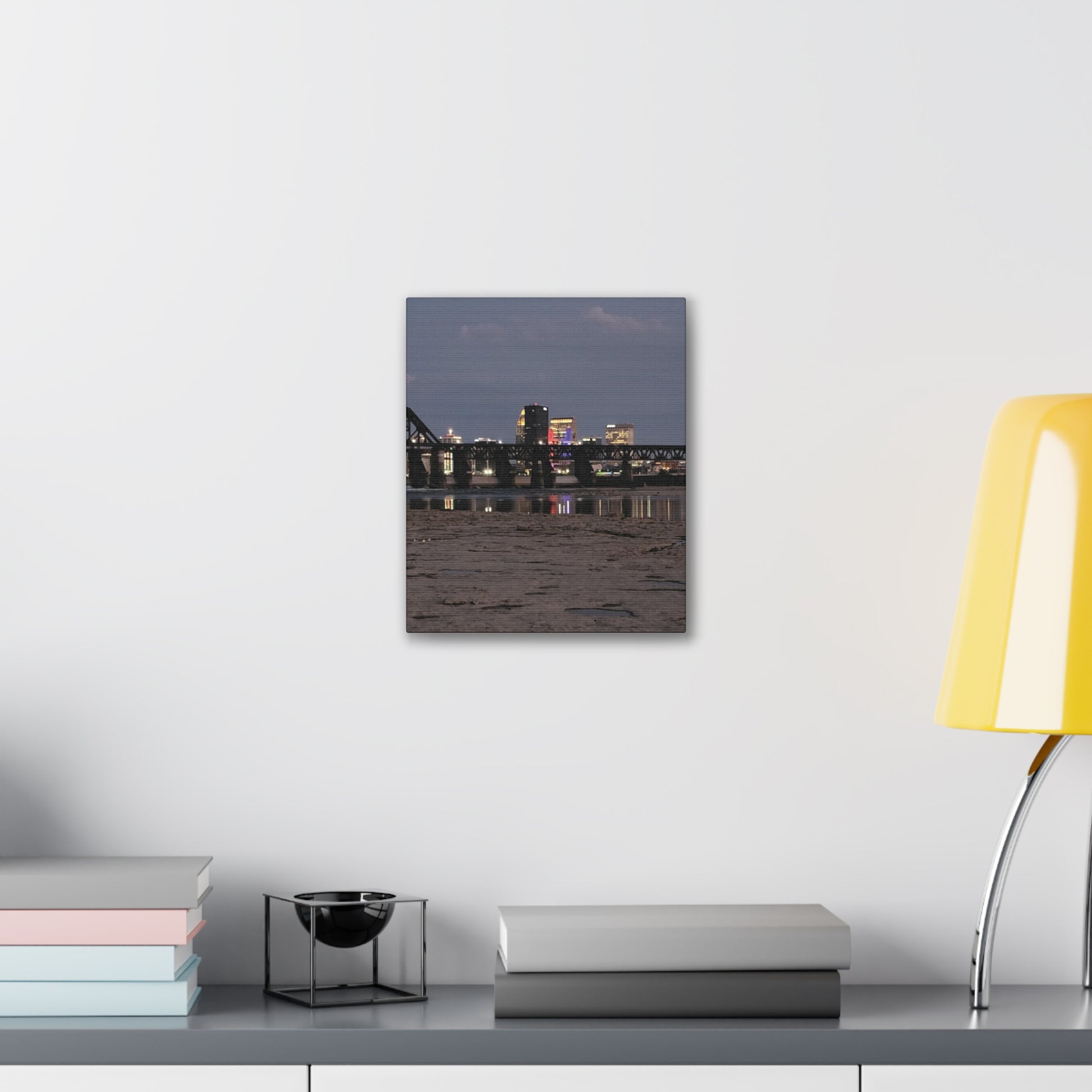 Urban Nightscape Canvas Art, Modern Wall Decor, Cityscape Print, Home Aesthetic, Living Room Artwork