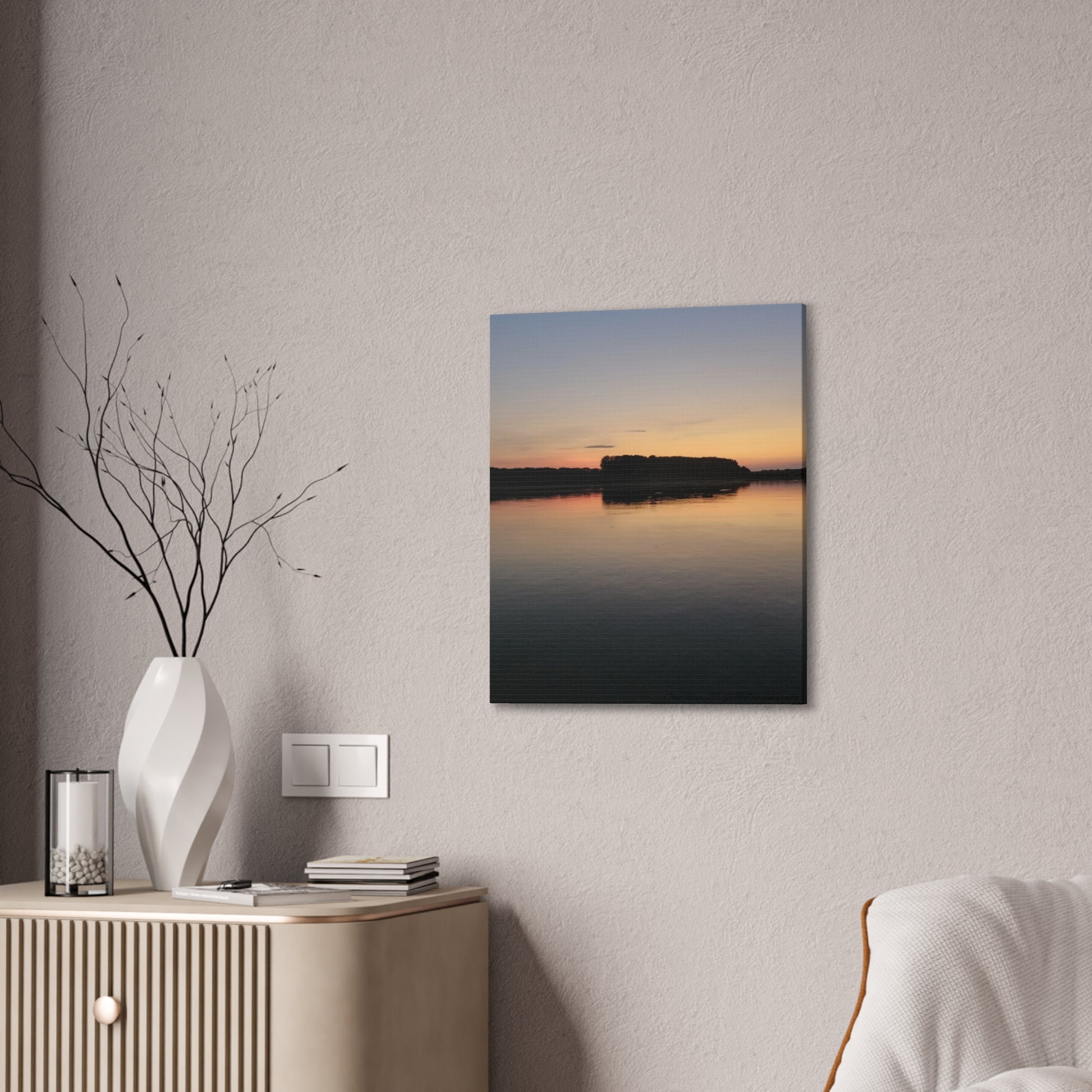Serene Landscape Canvas Print, Wall Art for Home Decor, Gift for Nature Lovers, Art for Relaxation, Sunset Scene