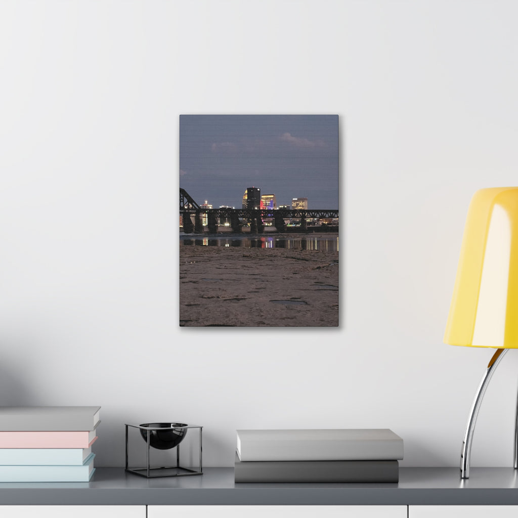 Urban Nightscape Canvas Art, Modern Wall Decor, Cityscape Print, Home Aesthetic, Living Room Artwork