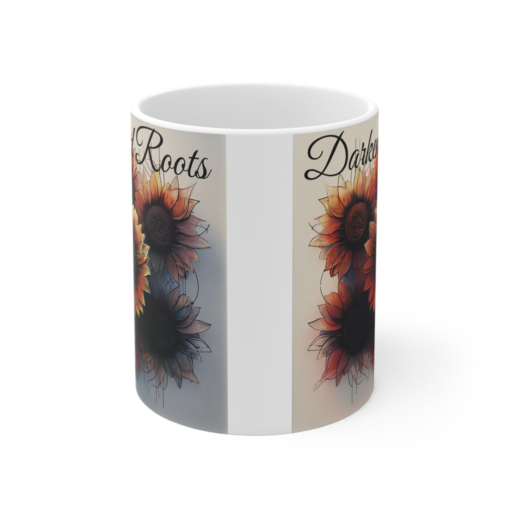 Sunflower Roots Mug | Darkened Roots Coffee Cup, Gift for Nature Lovers, Farmhouse Decor, Flower Mug, Eco-Friendly Kitchenware