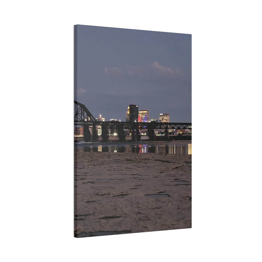 Urban Nightscape Canvas Art, Modern Wall Decor, Cityscape Print, Home Aesthetic, Living Room Artwork