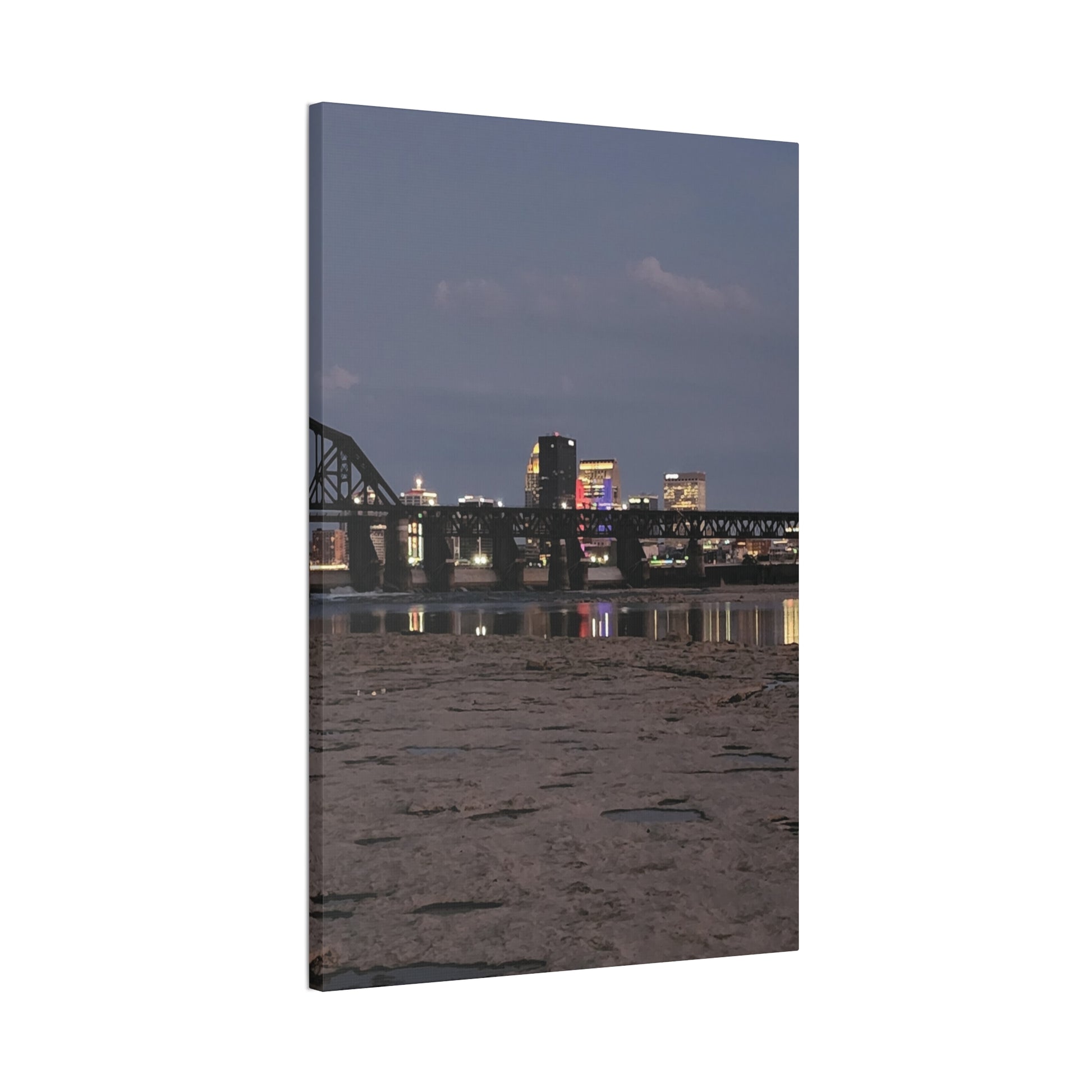 Urban Nightscape Canvas Art, Modern Wall Decor, Cityscape Print, Home Aesthetic, Living Room Artwork