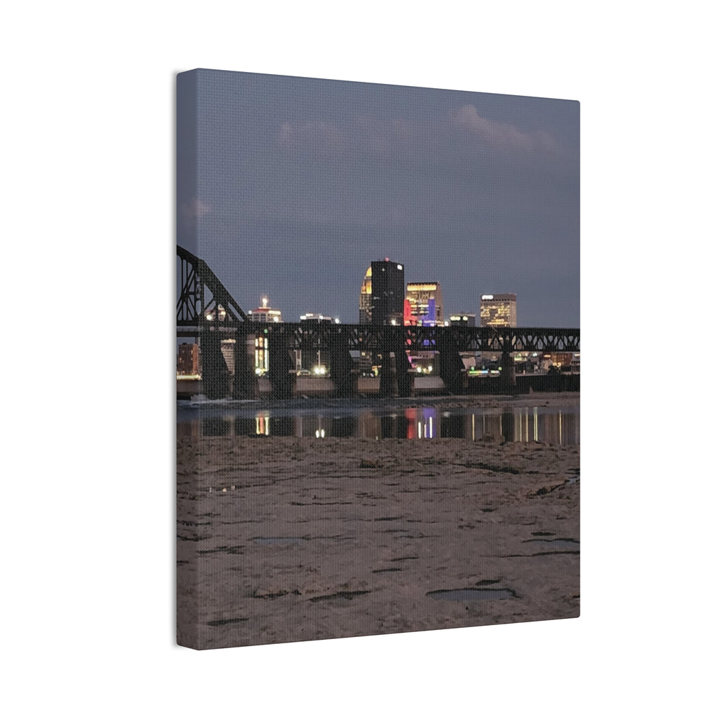 Urban Nightscape Canvas Art, Modern Wall Decor, Cityscape Print, Home Aesthetic, Living Room Artwork