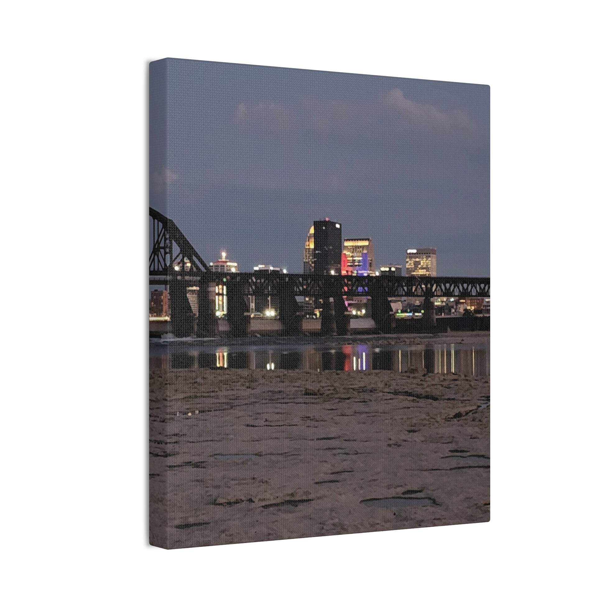 Urban Nightscape Canvas Art, Modern Wall Decor, Cityscape Print, Home Aesthetic, Living Room Artwork