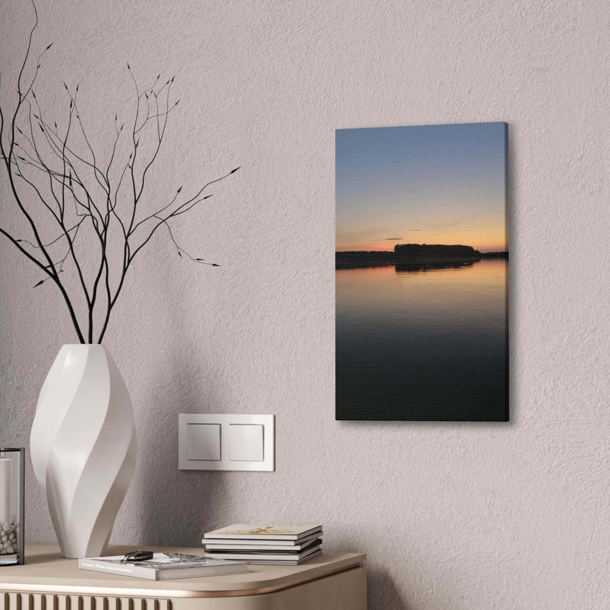 Serene Landscape Canvas Print, Wall Art for Home Decor, Gift for Nature Lovers, Art for Relaxation, Sunset Scene