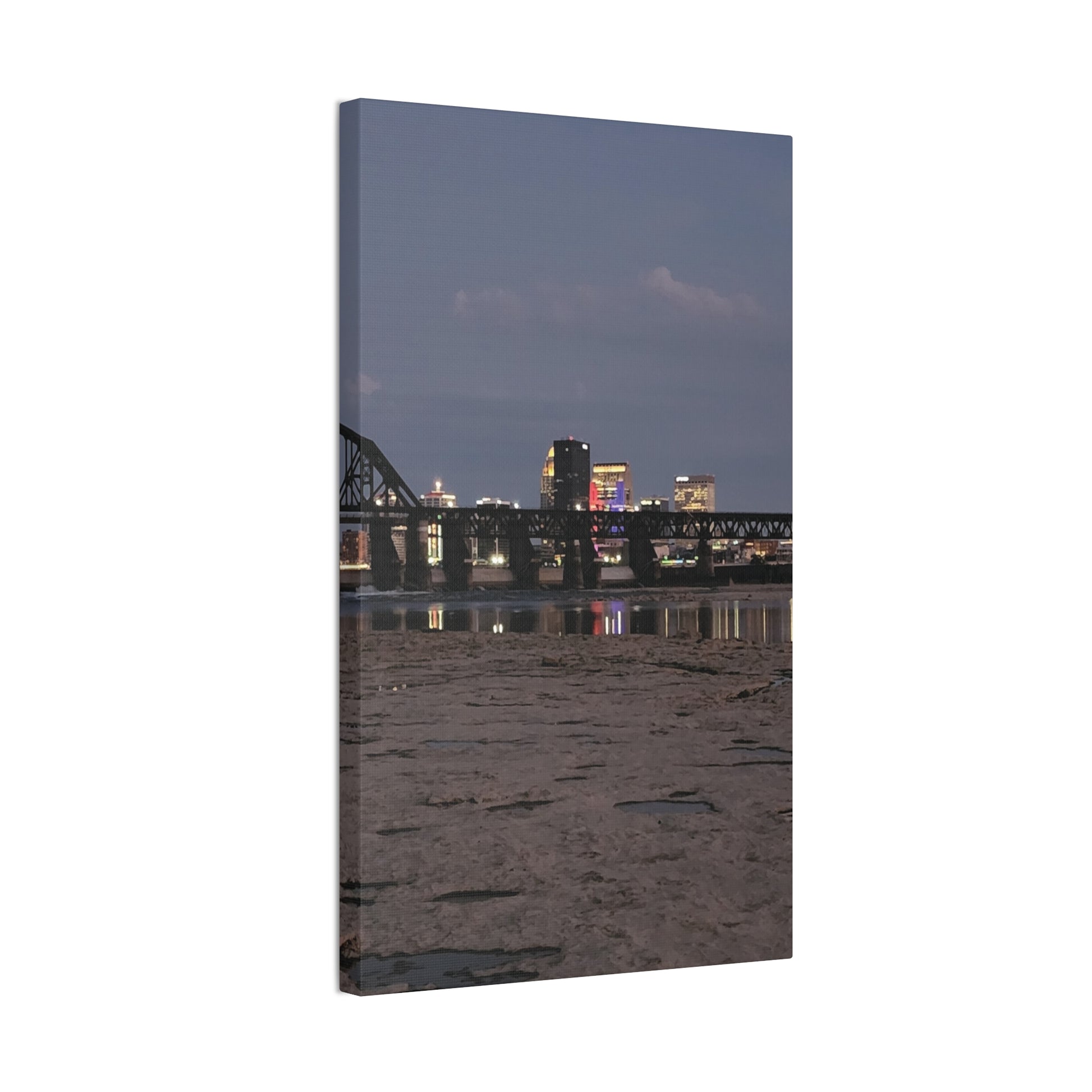 Urban Nightscape Canvas Art, Modern Wall Decor, Cityscape Print, Home Aesthetic, Living Room Artwork