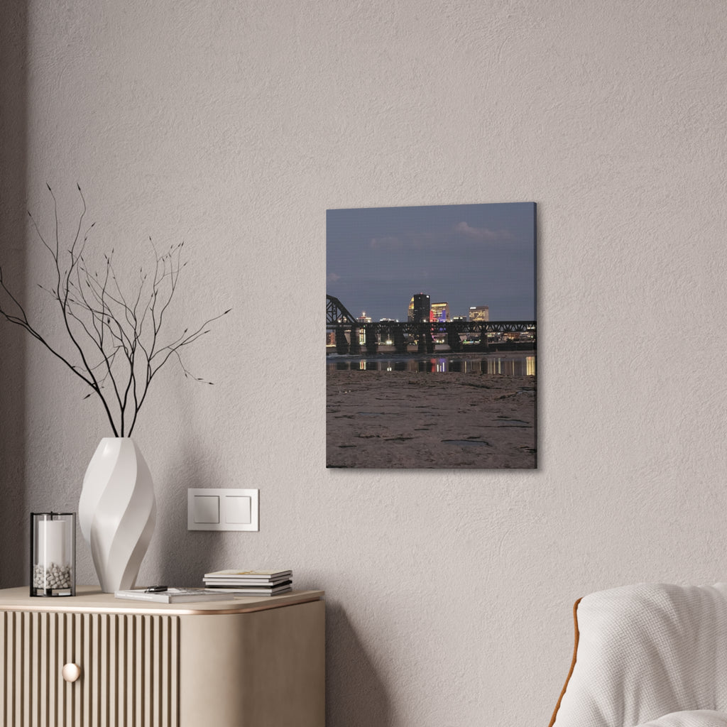 Urban Nightscape Canvas Art, Modern Wall Decor, Cityscape Print, Home Aesthetic, Living Room Artwork