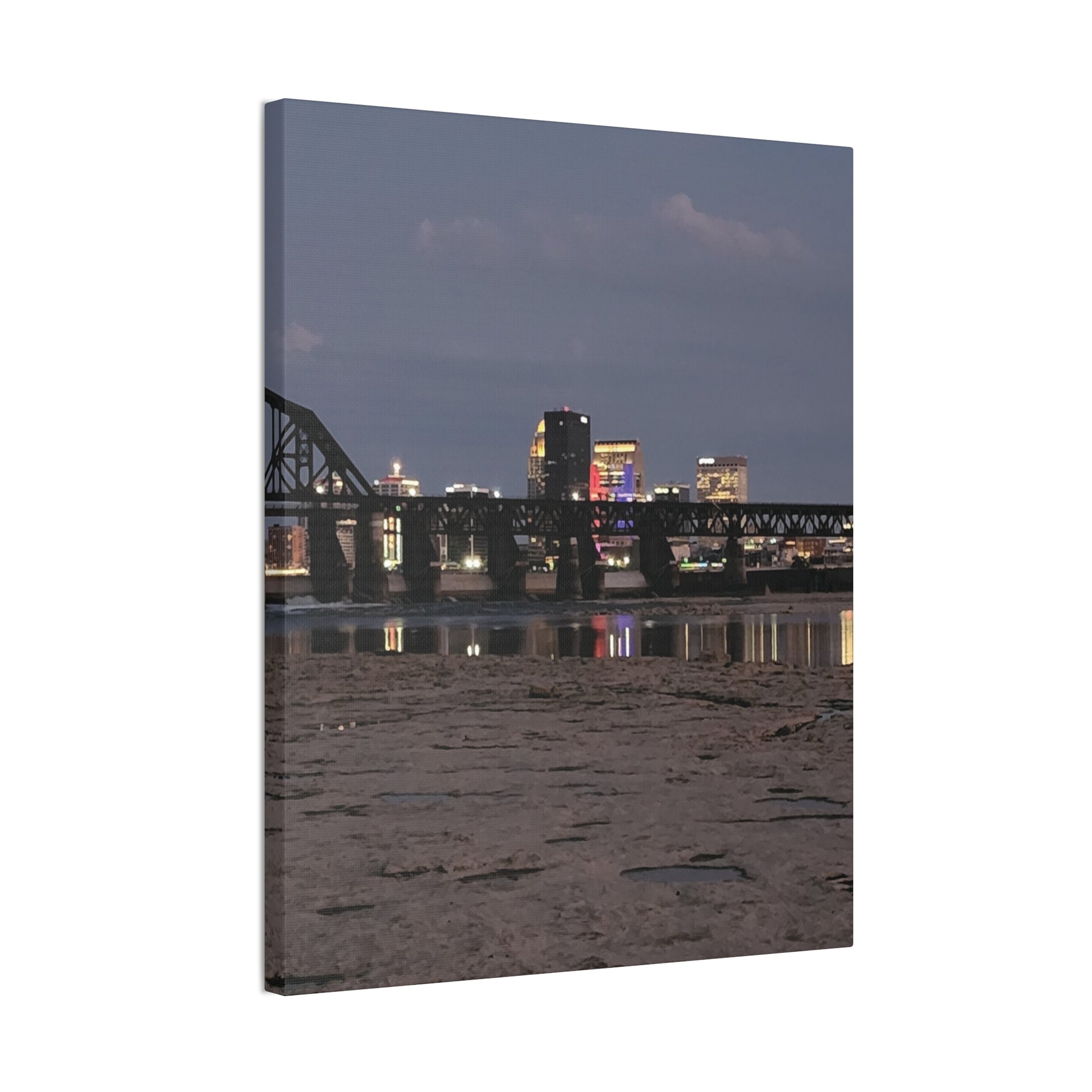 Urban Nightscape Canvas Art, Modern Wall Decor, Cityscape Print, Home Aesthetic, Living Room Artwork
