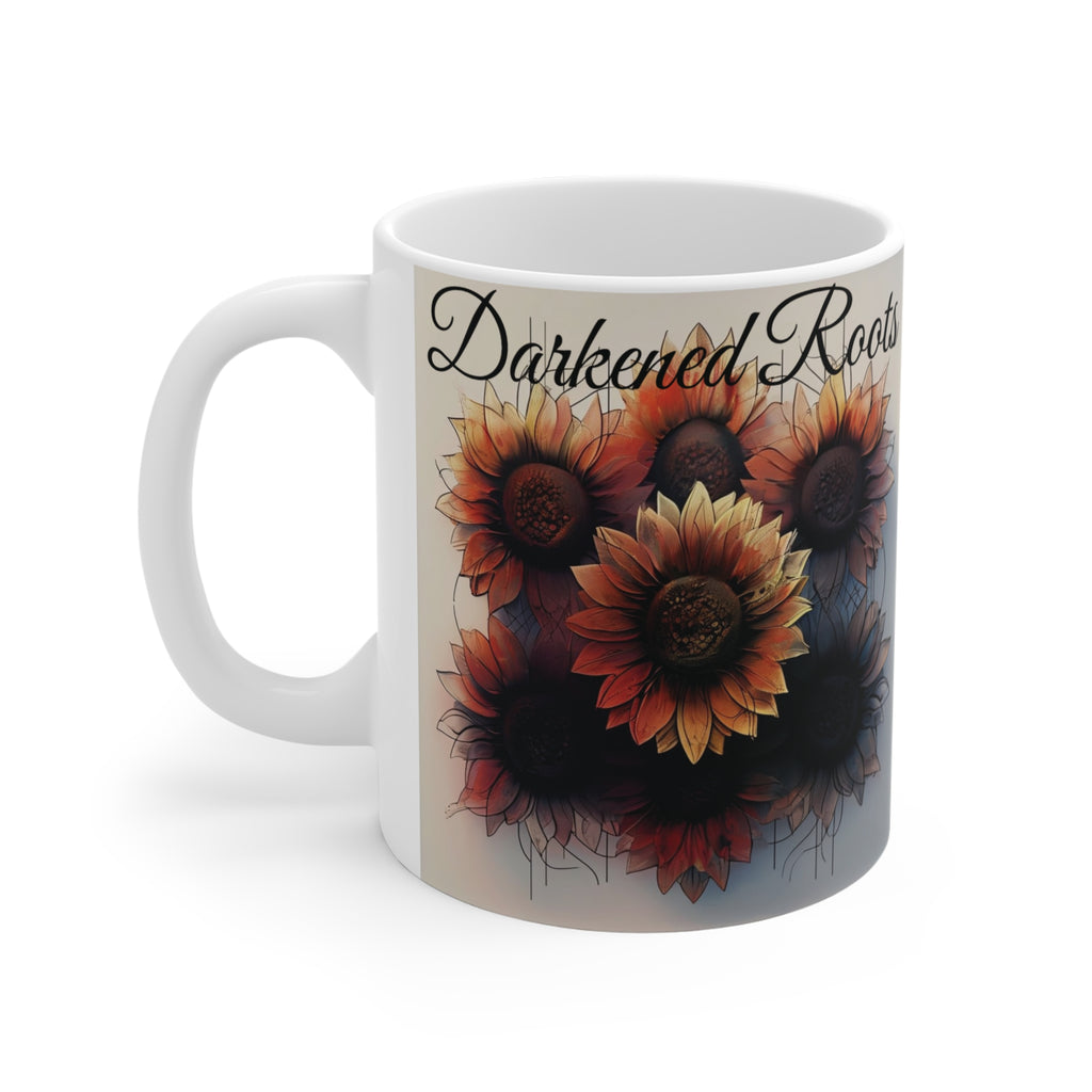 Sunflower Roots Mug | Darkened Roots Coffee Cup, Gift for Nature Lovers, Farmhouse Decor, Flower Mug, Eco-Friendly Kitchenware