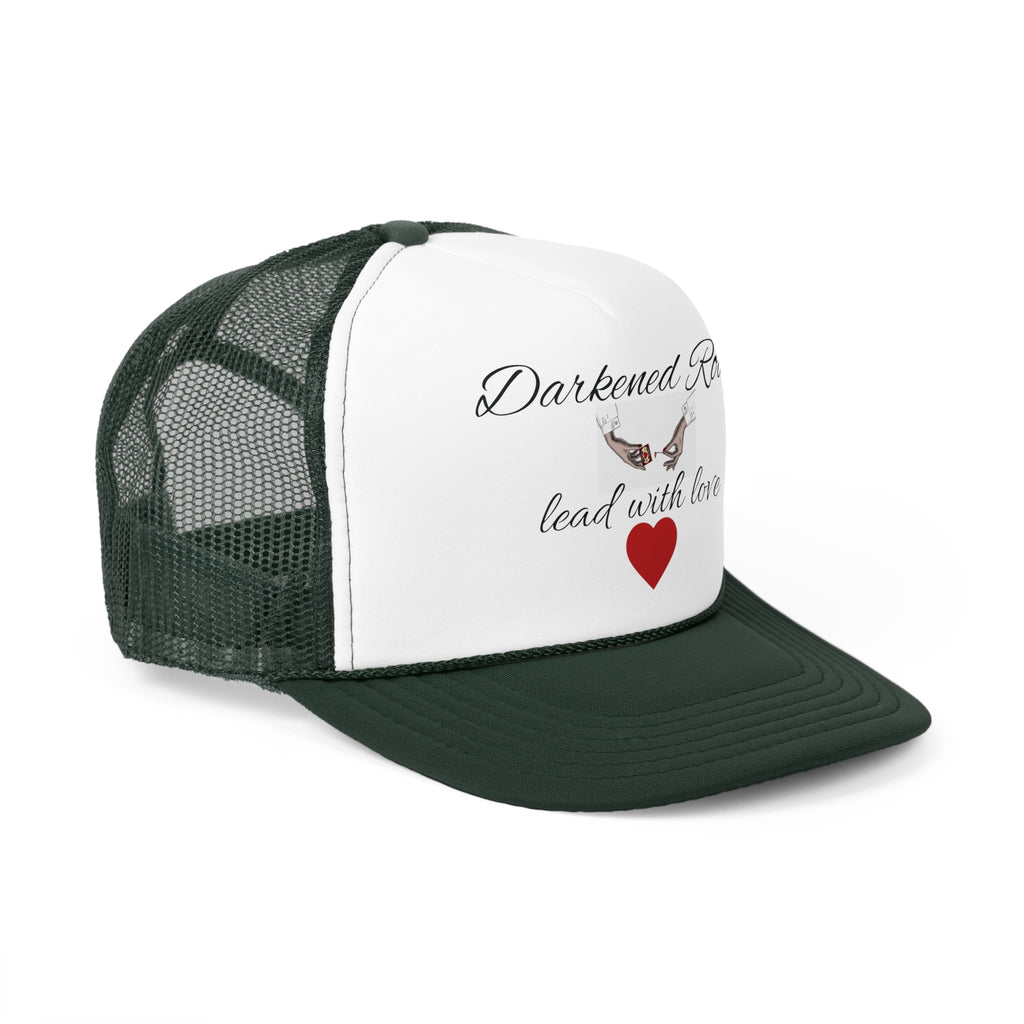 Trucker Cap - Darkened Roots Lead with Love, Unisex Adjustable Hat for Outdoor, Gifts for Nature Lovers, Casual Summer Accessory