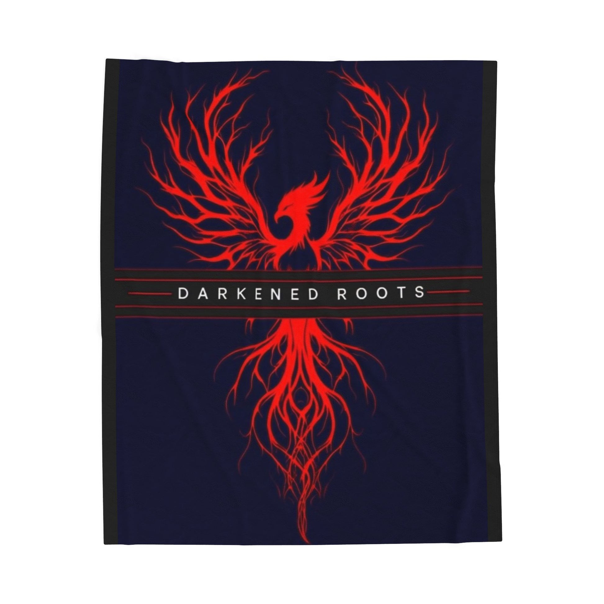 Fiery Phoenix Velveteen Plush Blanket | Cozy Throw for Home, Gifts, Festivals, Relaxation, Movie Nights, Dark Aesthetic Decor