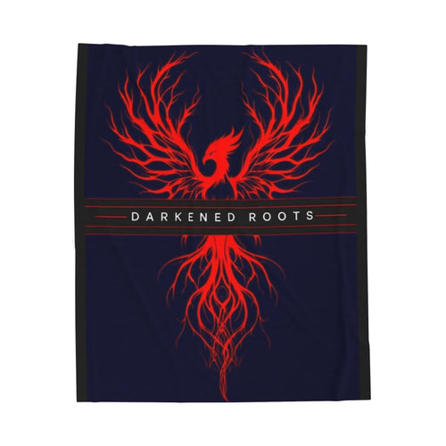 Fiery Phoenix Velveteen Plush Blanket | Cozy Throw for Home, Gifts, Festivals, Relaxation, Movie Nights, Dark Aesthetic Decor