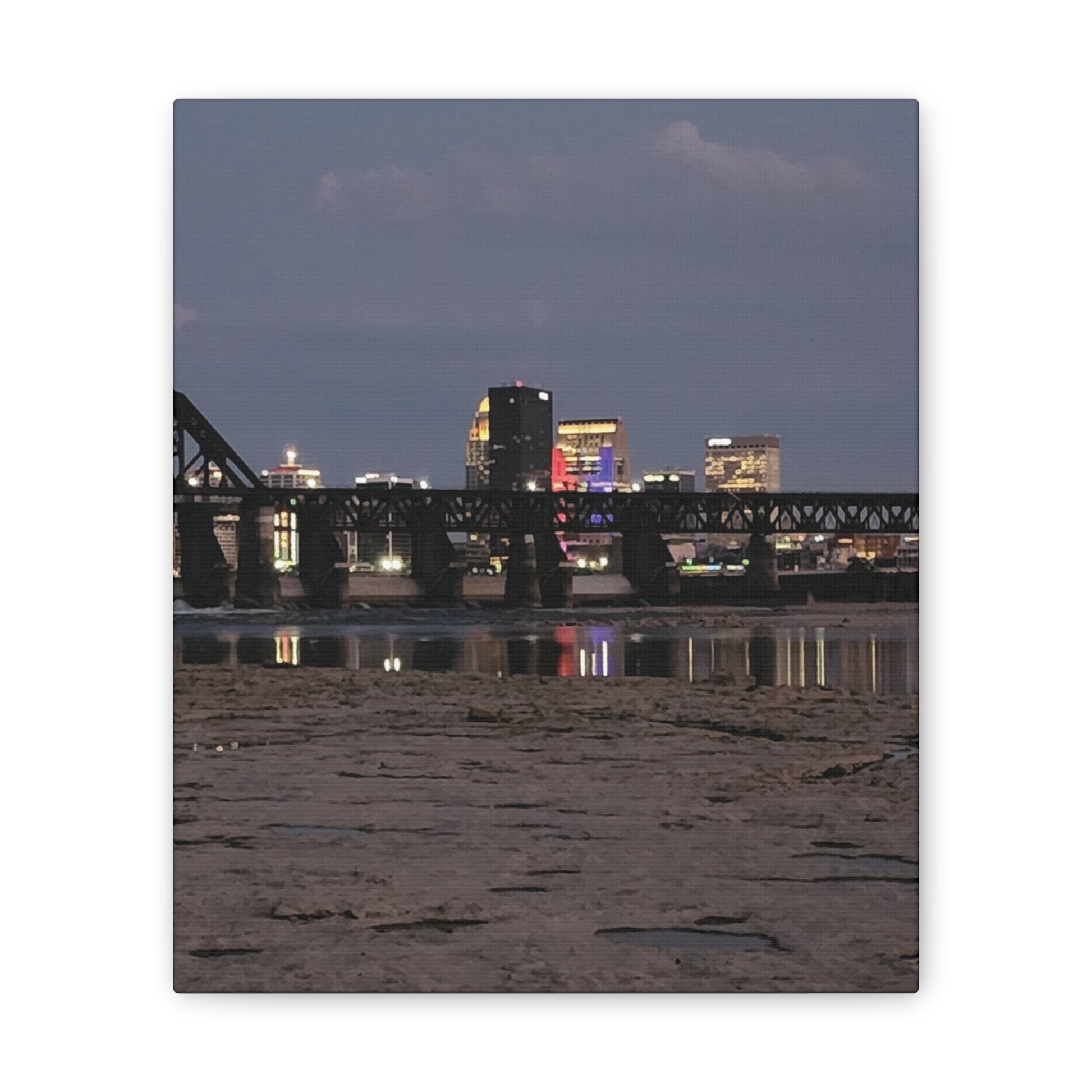 Urban Nightscape Canvas Art, Modern Wall Decor, Cityscape Print, Home Aesthetic, Living Room Artwork