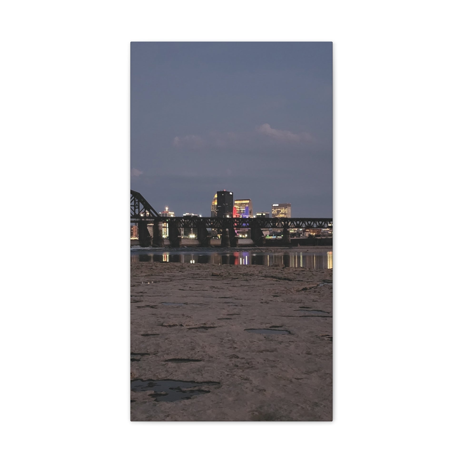 Urban Nightscape Canvas Art, Modern Wall Decor, Cityscape Print, Home Aesthetic, Living Room Artwork