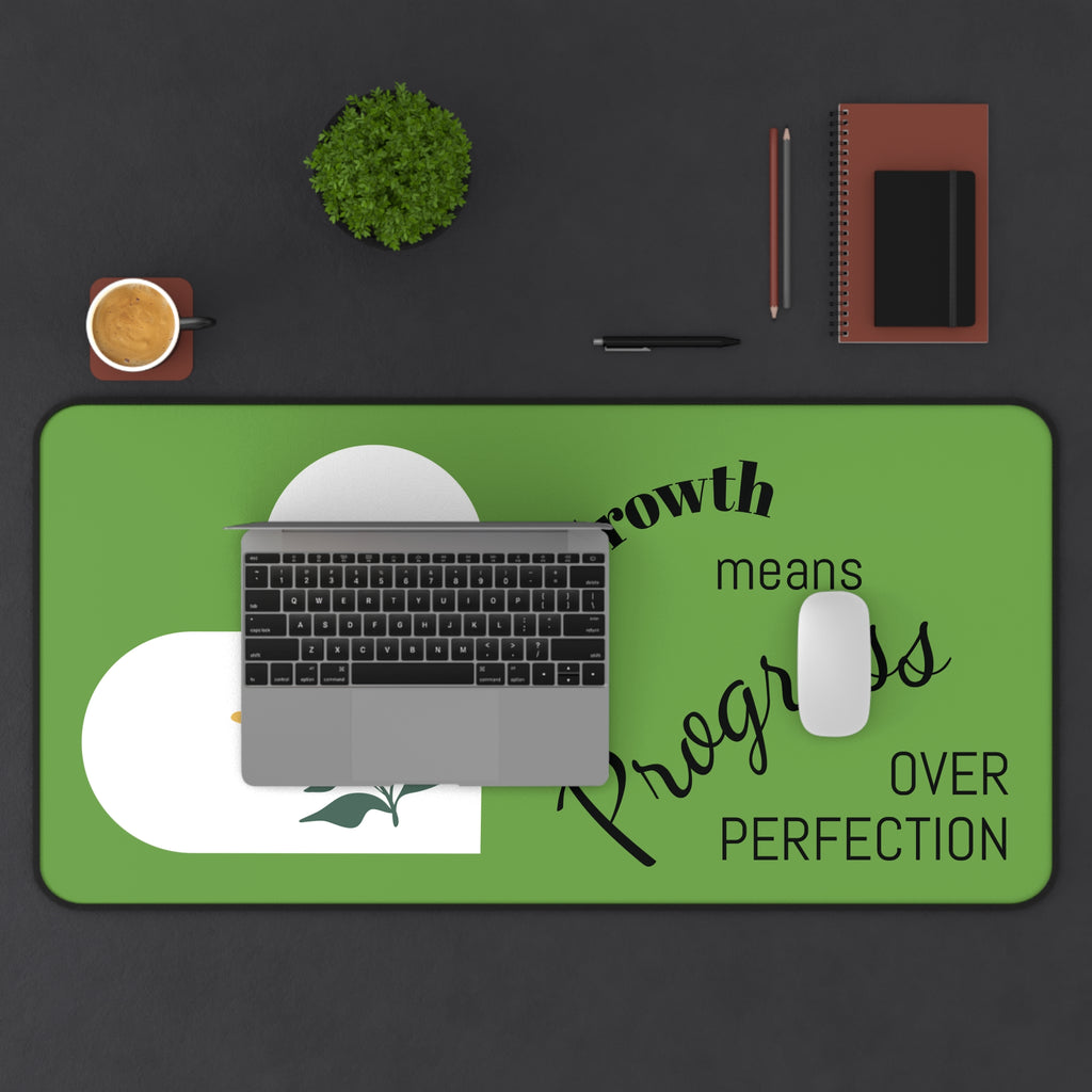 Growth Mindset Desk Mat | Inspirational Office Décor, Motivational Workspace Accessory, Gift for Teachers, Students, and Creatives