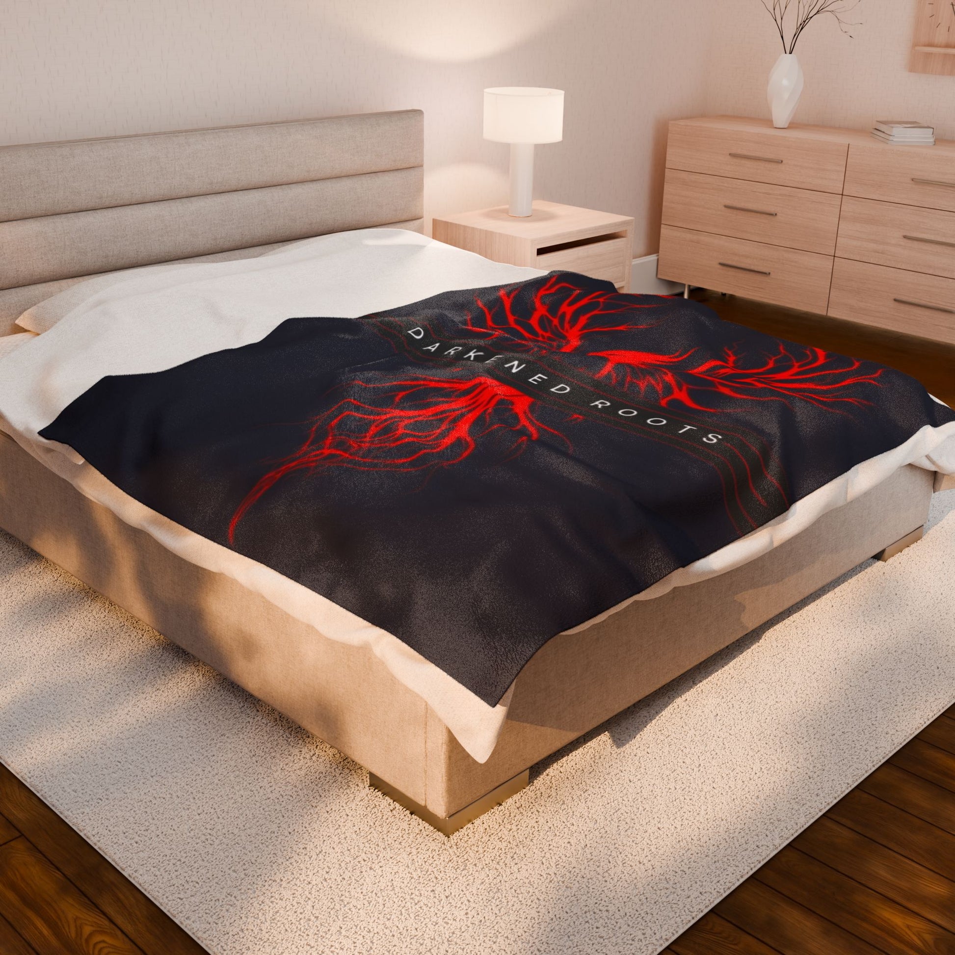 Fiery Phoenix Velveteen Plush Blanket | Cozy Throw for Home, Gifts, Festivals, Relaxation, Movie Nights, Dark Aesthetic Decor