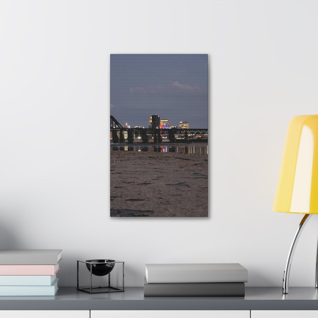 Urban Nightscape Canvas Art, Modern Wall Decor, Cityscape Print, Home Aesthetic, Living Room Artwork