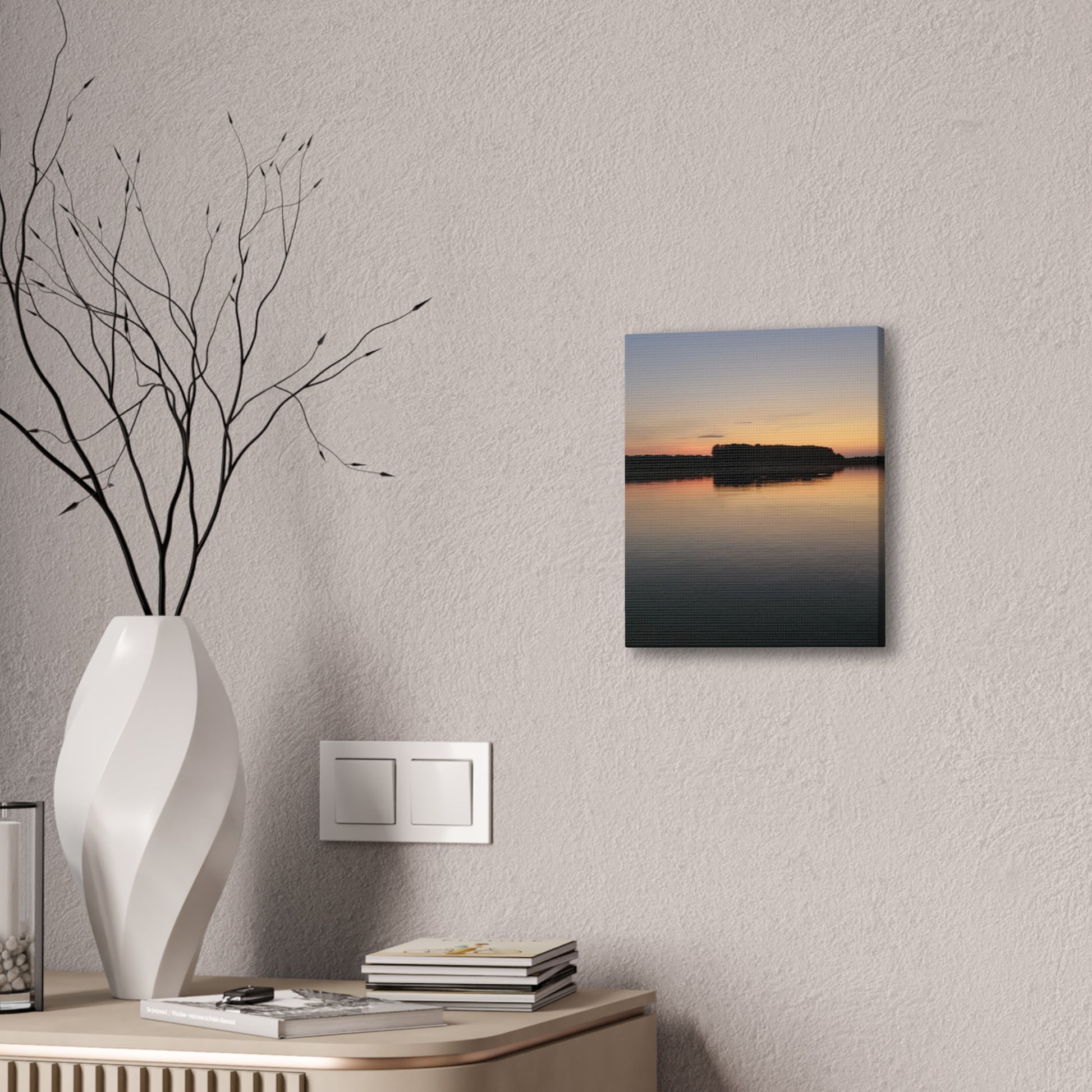 Serene Landscape Canvas Print, Wall Art for Home Decor, Gift for Nature Lovers, Art for Relaxation, Sunset Scene