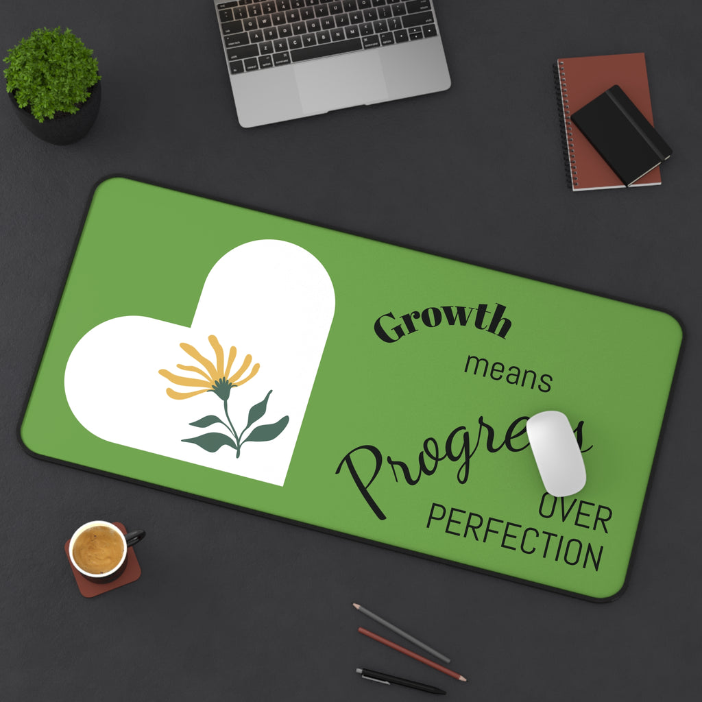 Growth Mindset Desk Mat | Inspirational Office Décor, Motivational Workspace Accessory, Gift for Teachers, Students, and Creatives