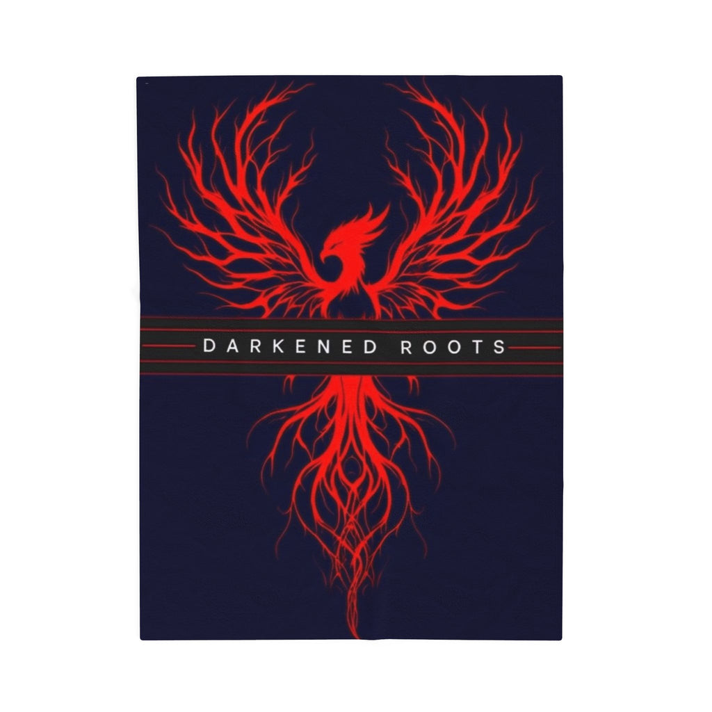 Fiery Phoenix Velveteen Plush Blanket | Cozy Throw for Home, Gifts, Festivals, Relaxation, Movie Nights, Dark Aesthetic Decor