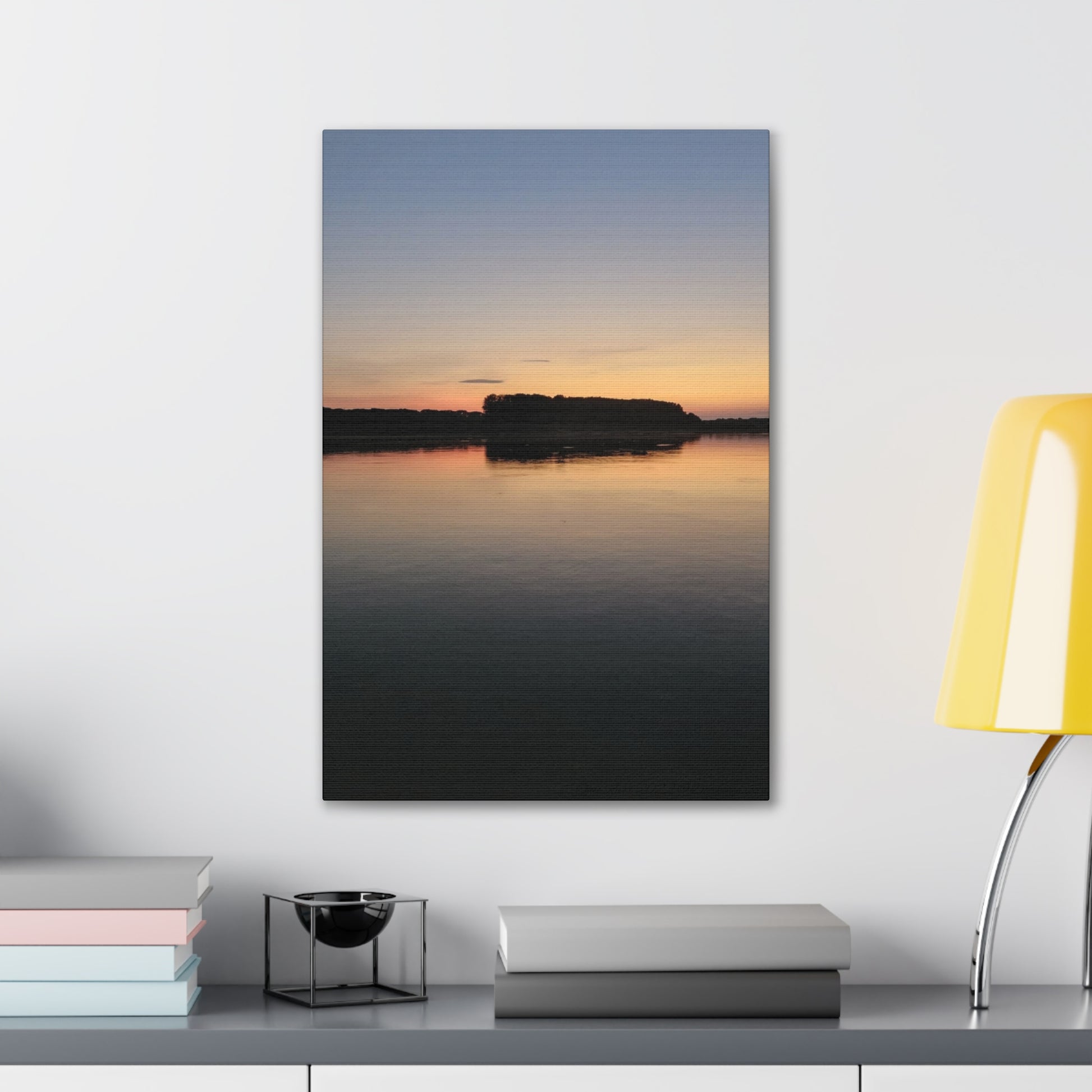 Serene Landscape Canvas Print, Wall Art for Home Decor, Gift for Nature Lovers, Art for Relaxation, Sunset Scene