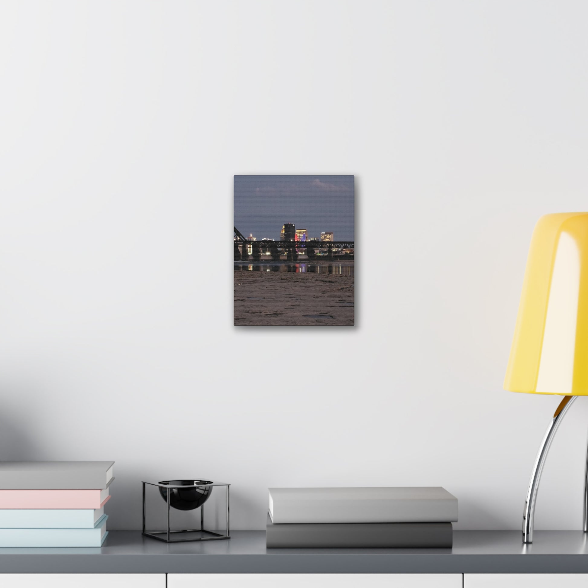 Urban Nightscape Canvas Art, Modern Wall Decor, Cityscape Print, Home Aesthetic, Living Room Artwork