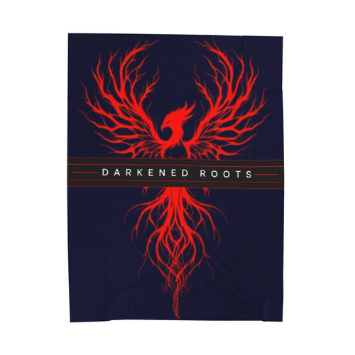 Fiery Phoenix Velveteen Plush Blanket | Cozy Throw for Home, Gifts, Festivals, Relaxation, Movie Nights, Dark Aesthetic Decor