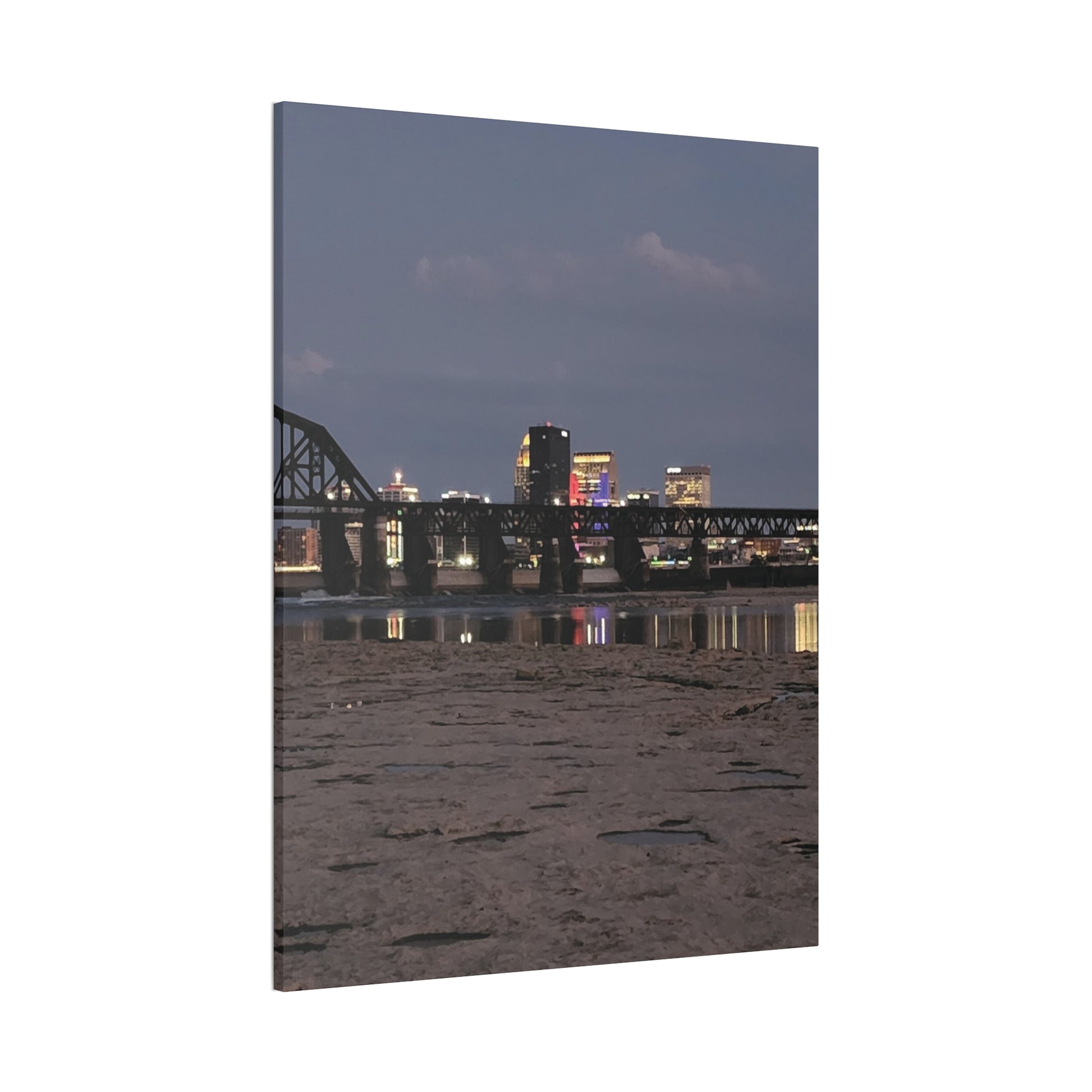 Urban Nightscape Canvas Art, Modern Wall Decor, Cityscape Print, Home Aesthetic, Living Room Artwork